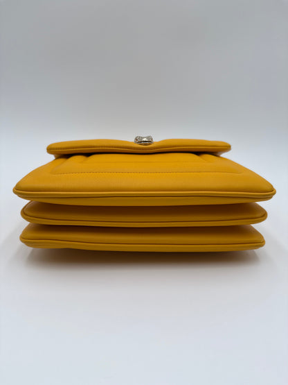 Bulgari Serpenti Reverse Mini Borsa  in Pelle Gialla Bulgari