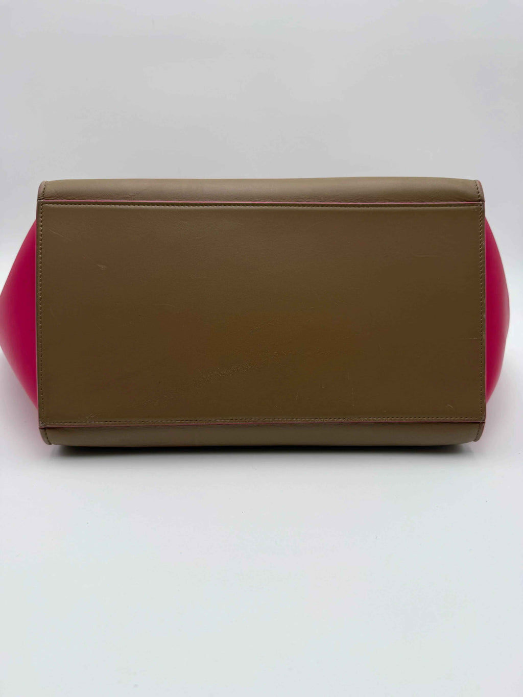 Cèline Borsa Trapeze in Pelle Bicolore Taupe e Rosa