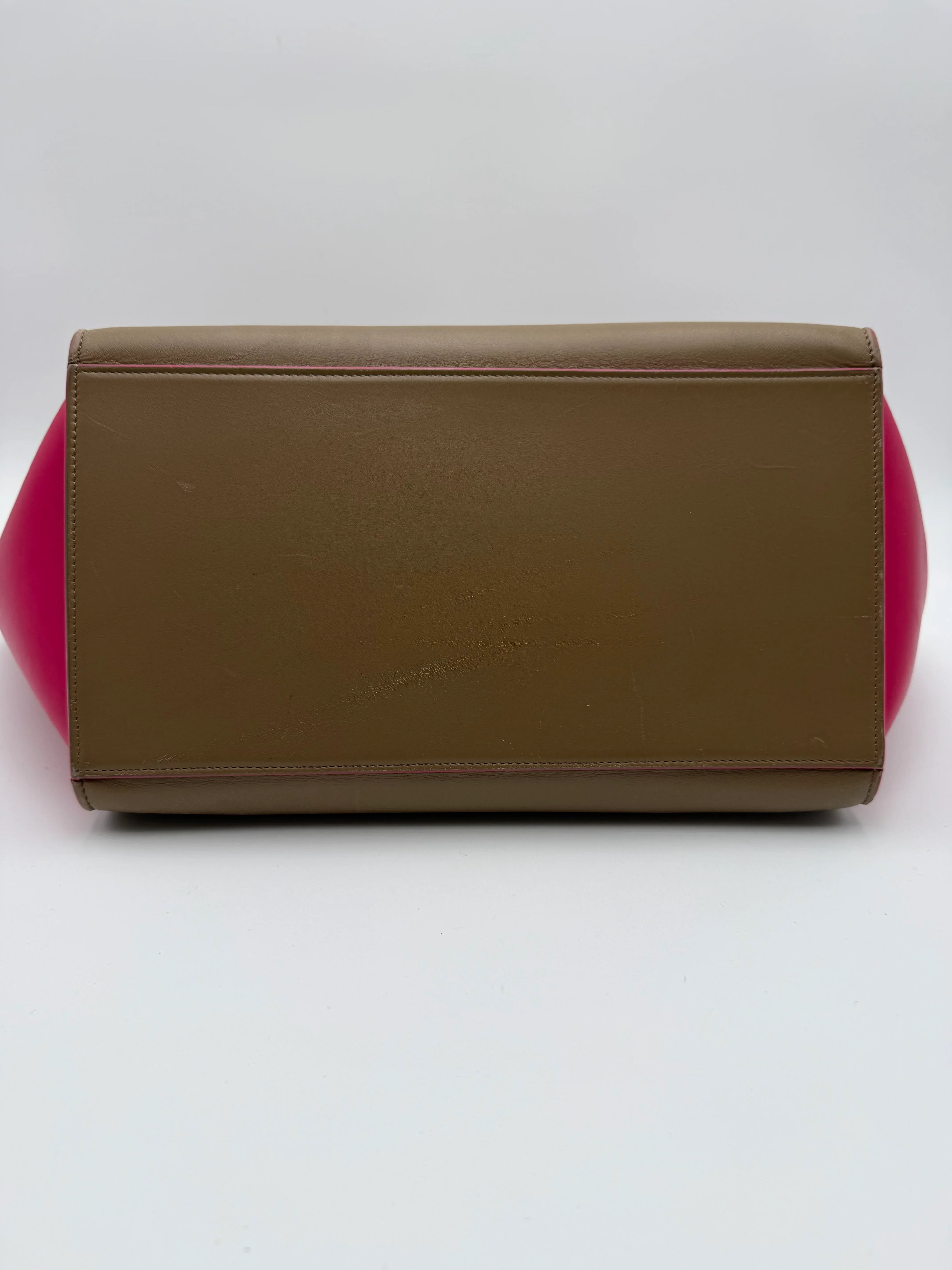 Cèline Borsa Trapeze in Pelle Bicolore Taupe e Rosa - Mercatino di Ninni