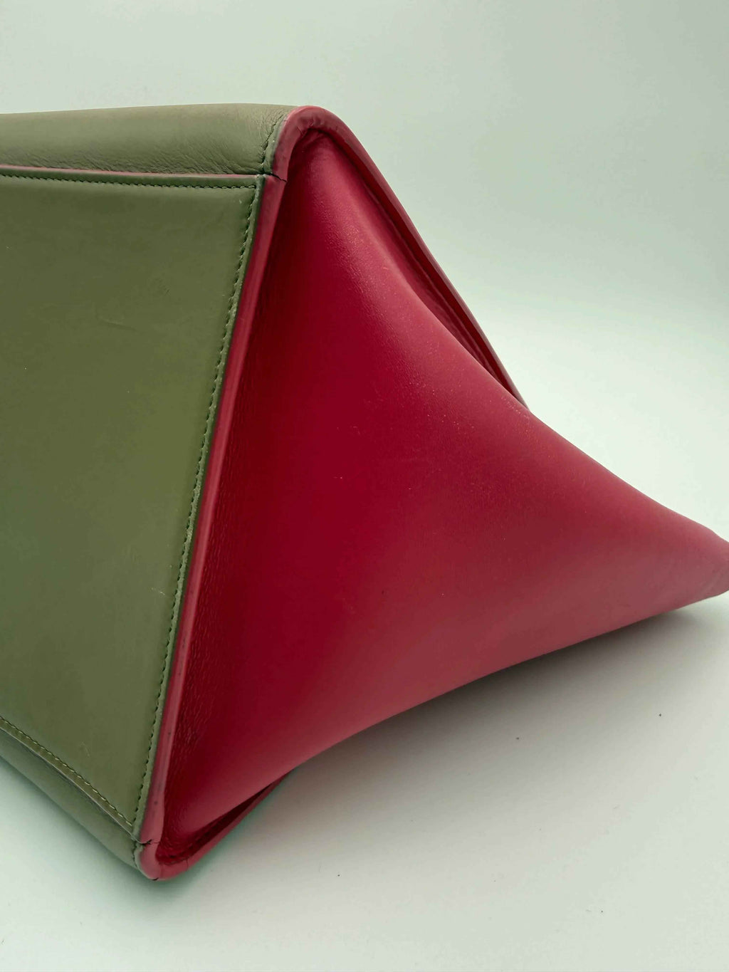 Cèline Borsa Trapeze in Pelle Bicolore Taupe e Rosa