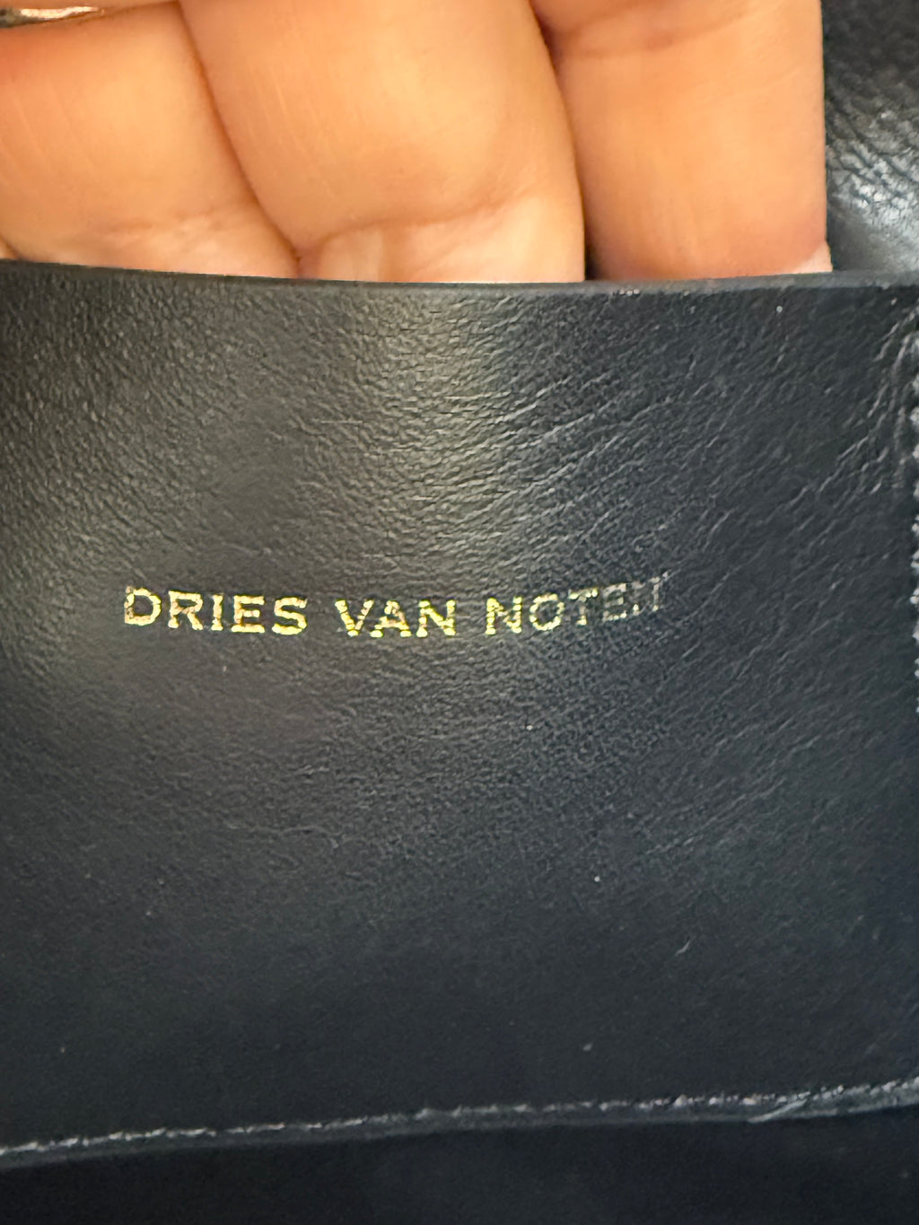 Pochette Dries Van Noten in Tessuto Tecnico Plissettato - Nero