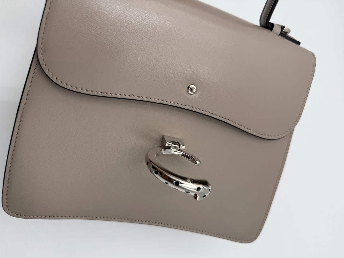 Borsa Cartier Panthère C Top in Pelle Grigio/Taupe