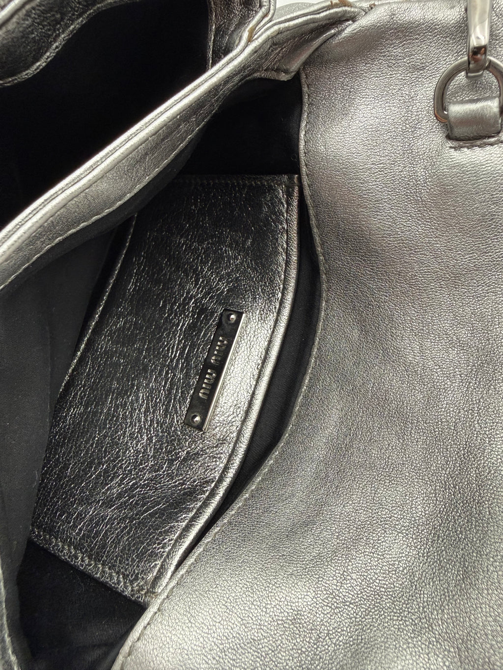 Borsa tracolla Matelassè in Pelle Argento