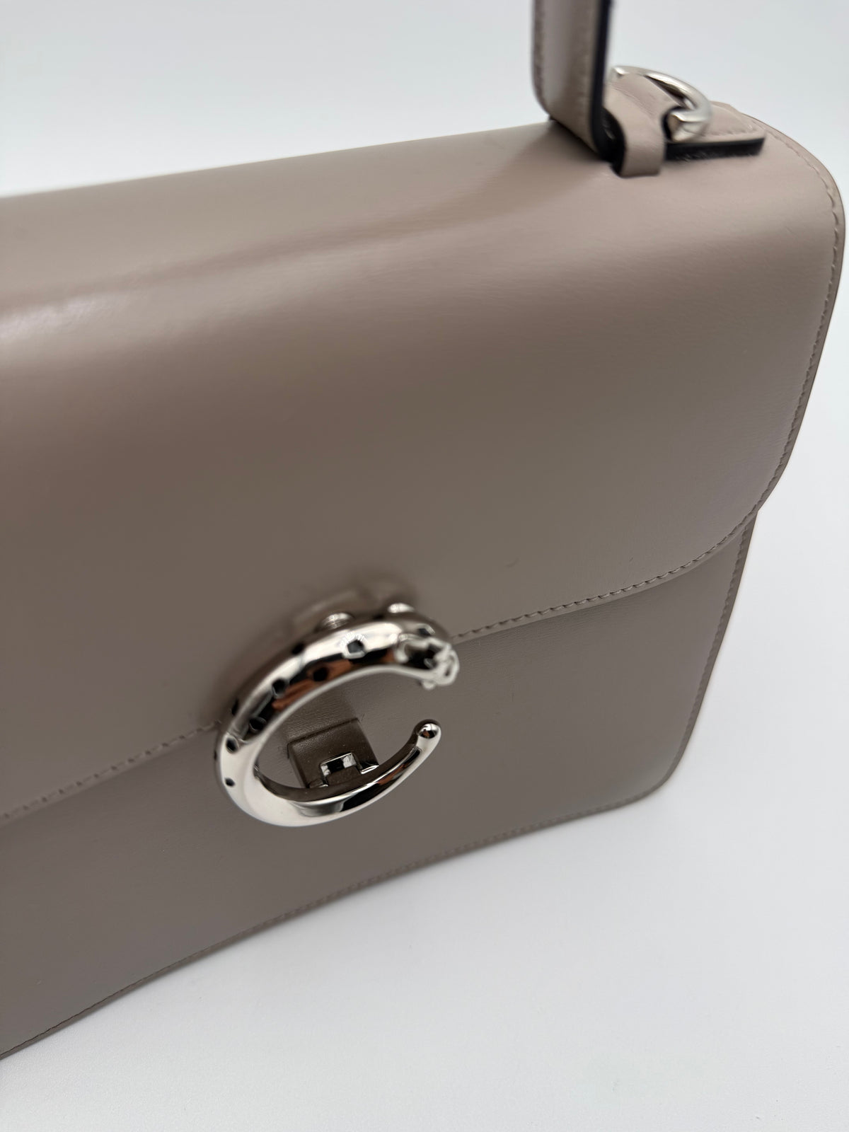 Cartier Borsa Panthère C Top in Pelle Grigio - Mercatino di Ninni
