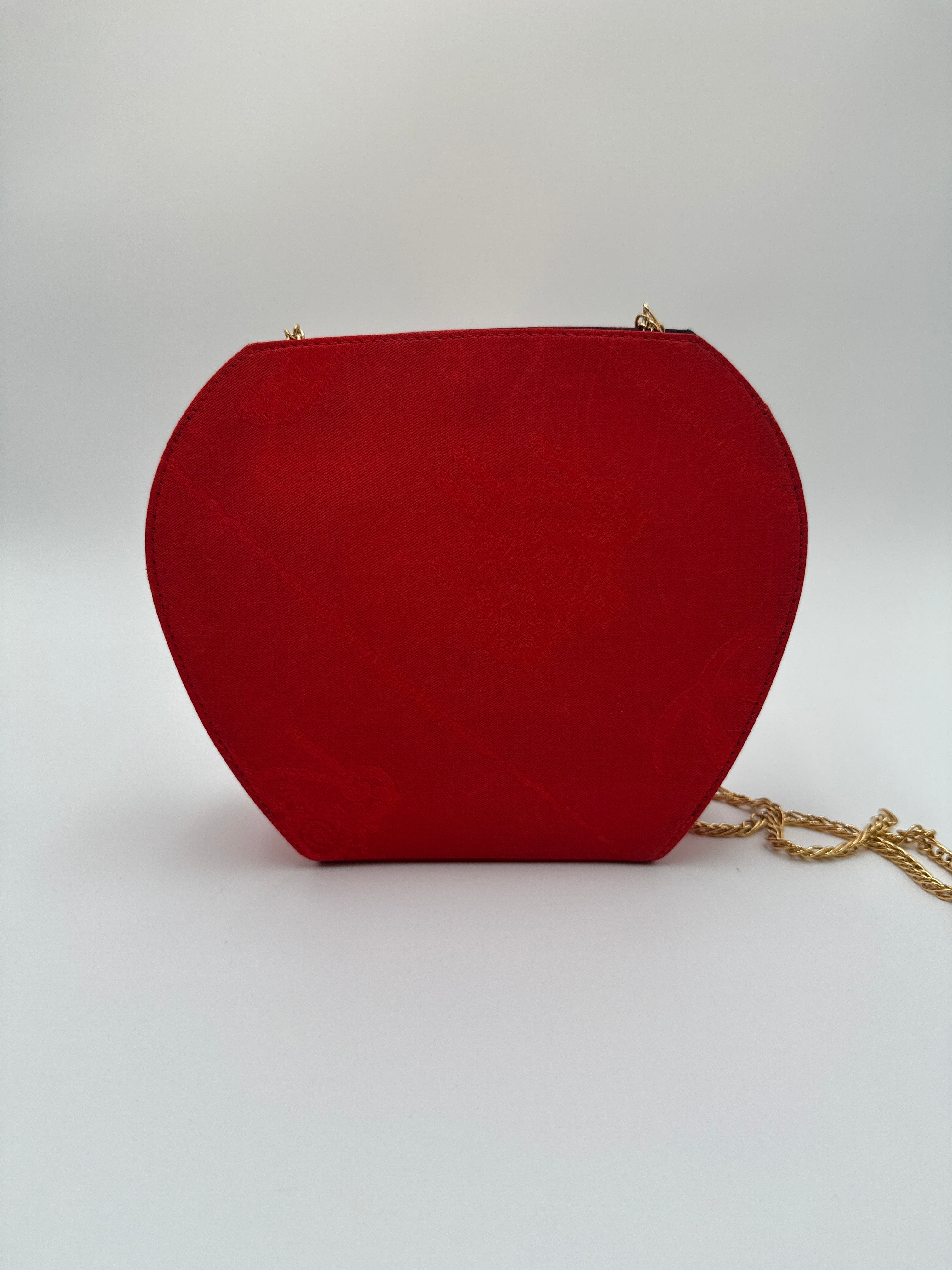 Cartier C Side Borsa Vintage  in Seta con Catena Oro e Decorazioni Gioiello Cartier