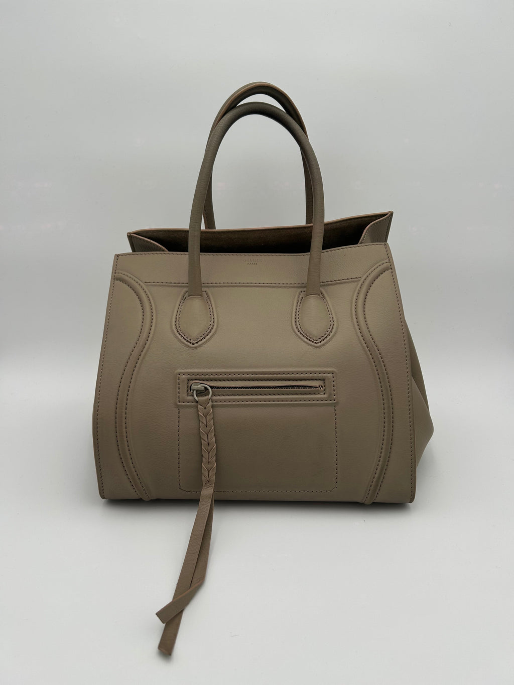 Celine Borsa Phantom in Pelle Grigio Tortora Cèline