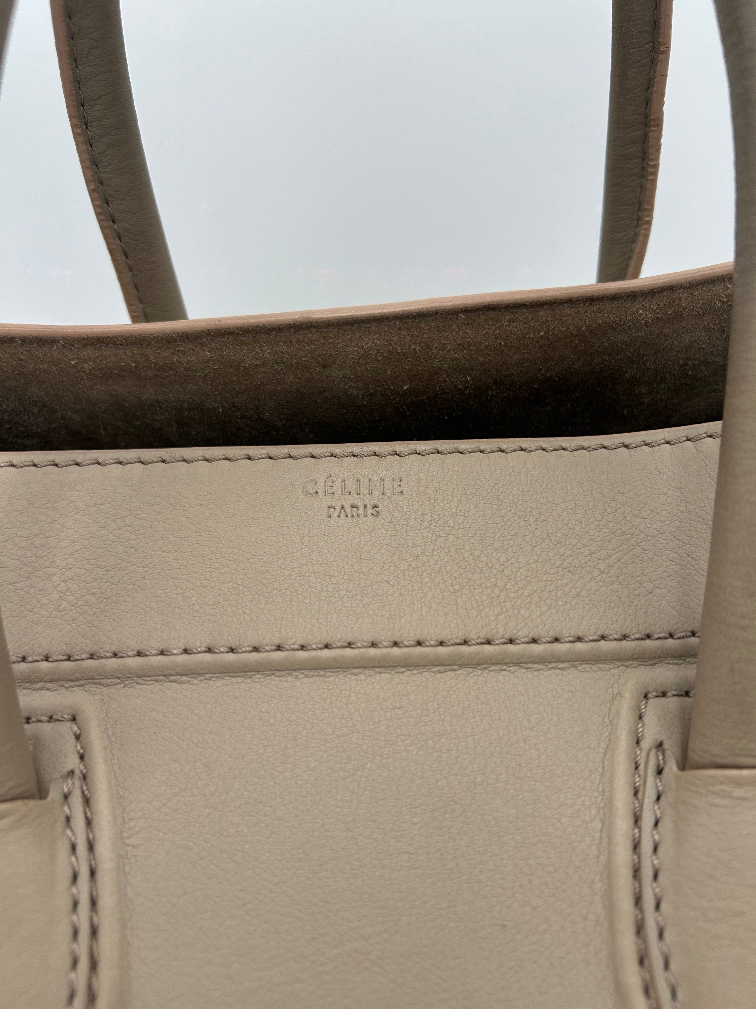 Celine Borsa Phantom in Pelle Grigio Tortora Cèline