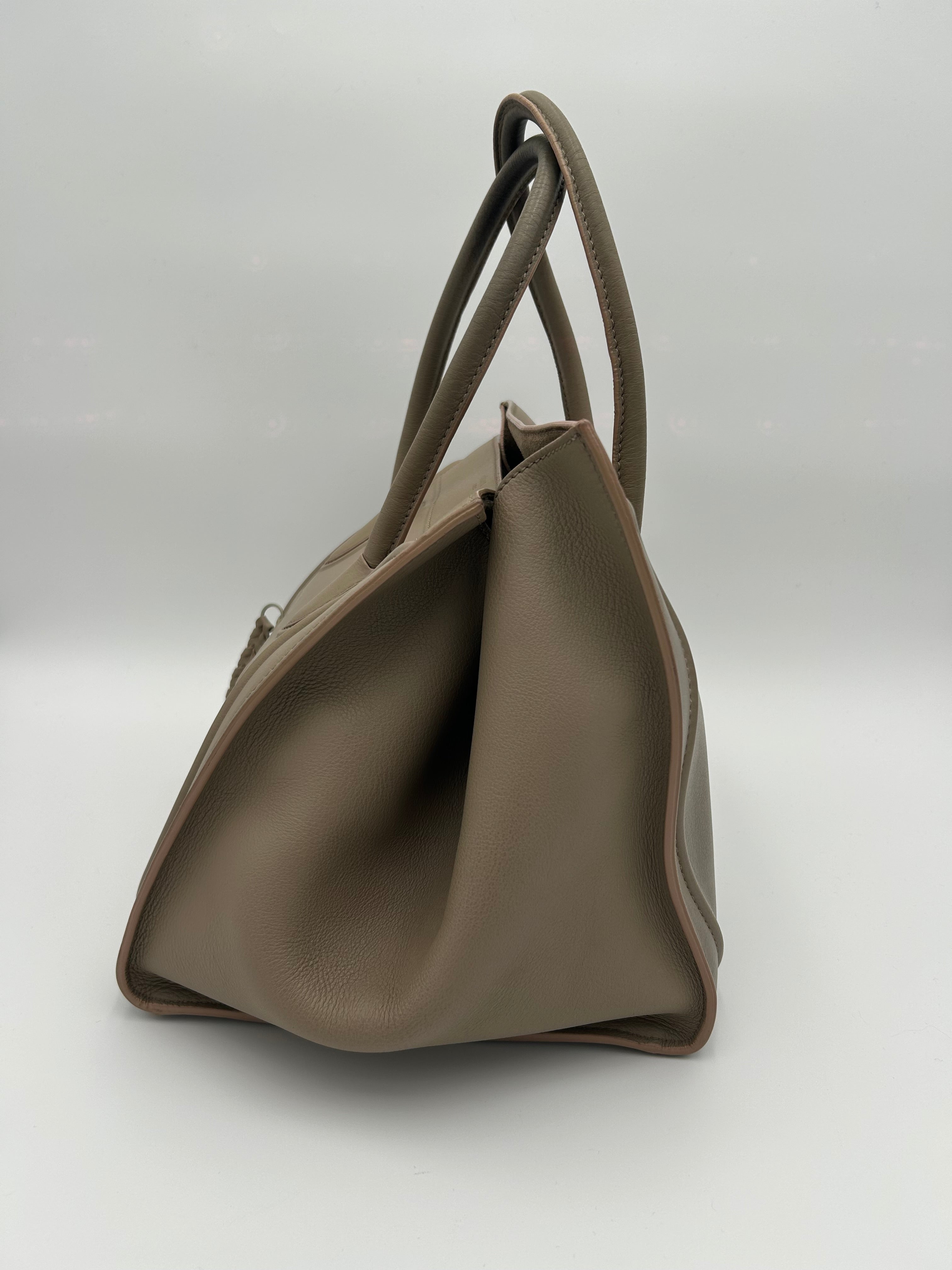 Celine Borsa Phantom in Pelle Grigio Tortora Cèline