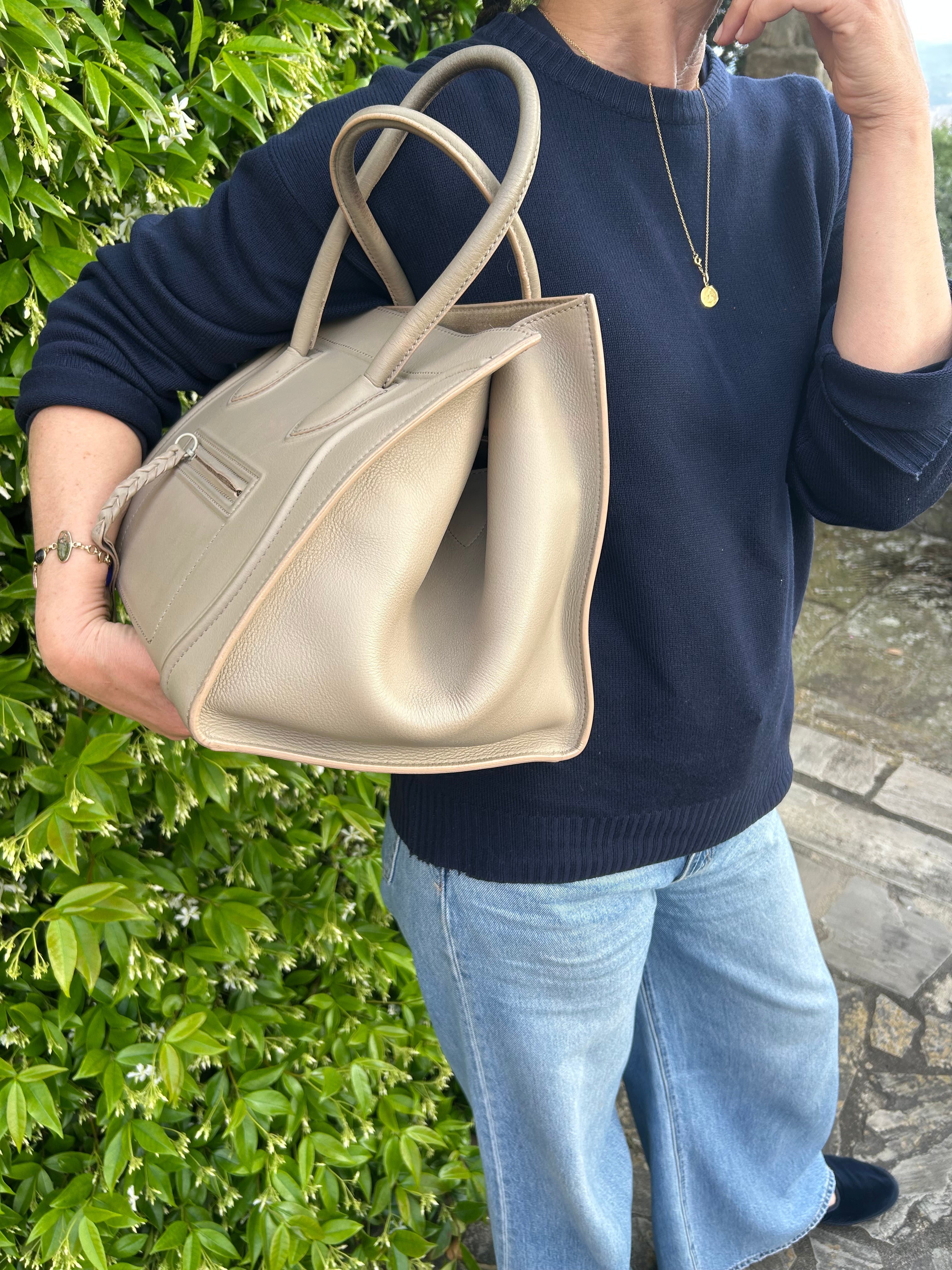 Celine Borsa Phantom in Pelle Grigio Tortora Cèline