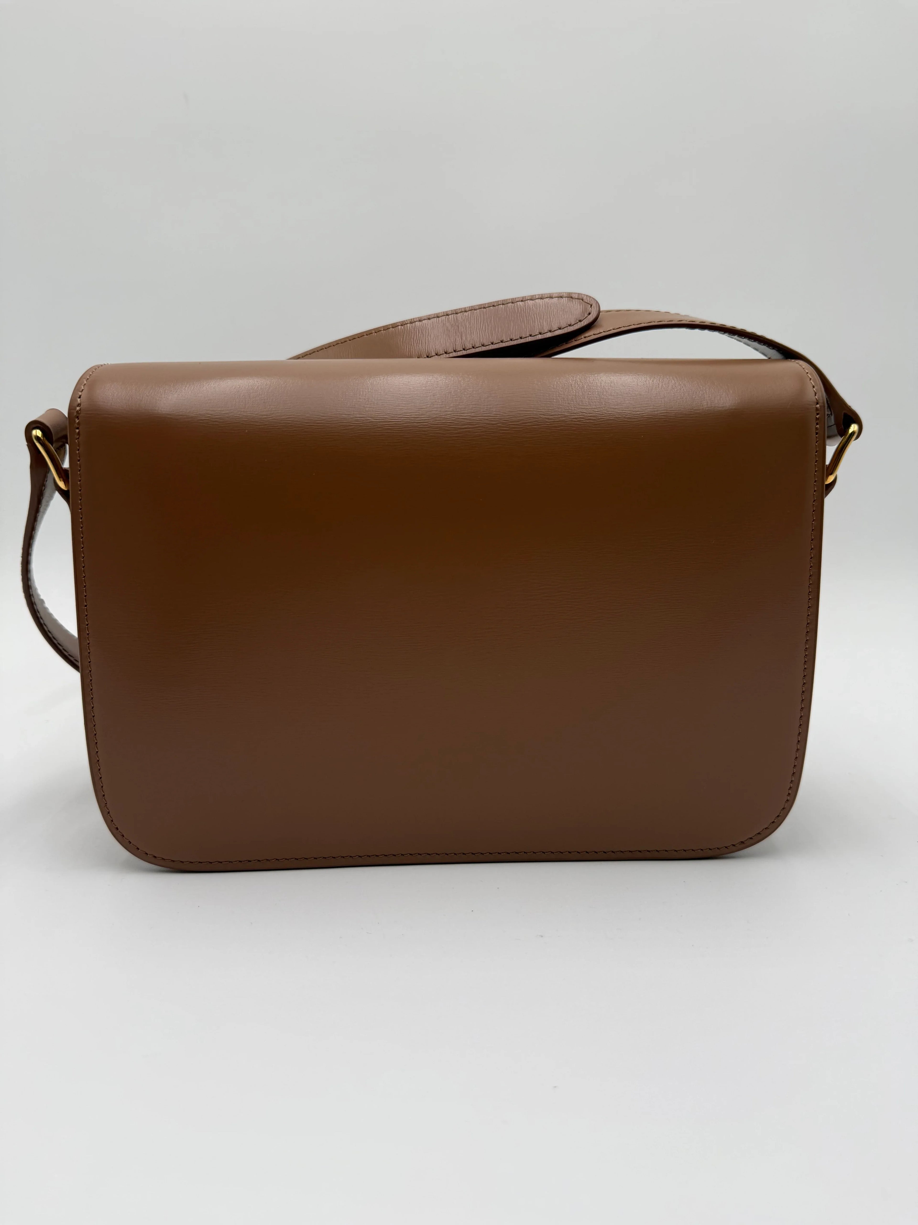 Celine Borsa Triomphe Classique in Pelle Lucida Color Cuoio - Mercatino di Ninni