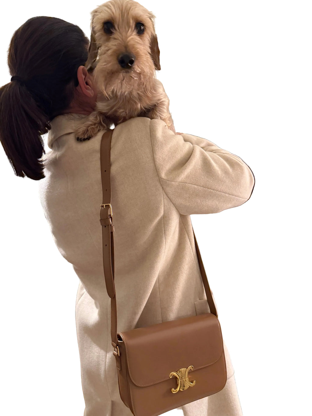 Celine Borsa Triomphe Classique in Pelle Lucida Color Cuoio - Mercatino di Ninni