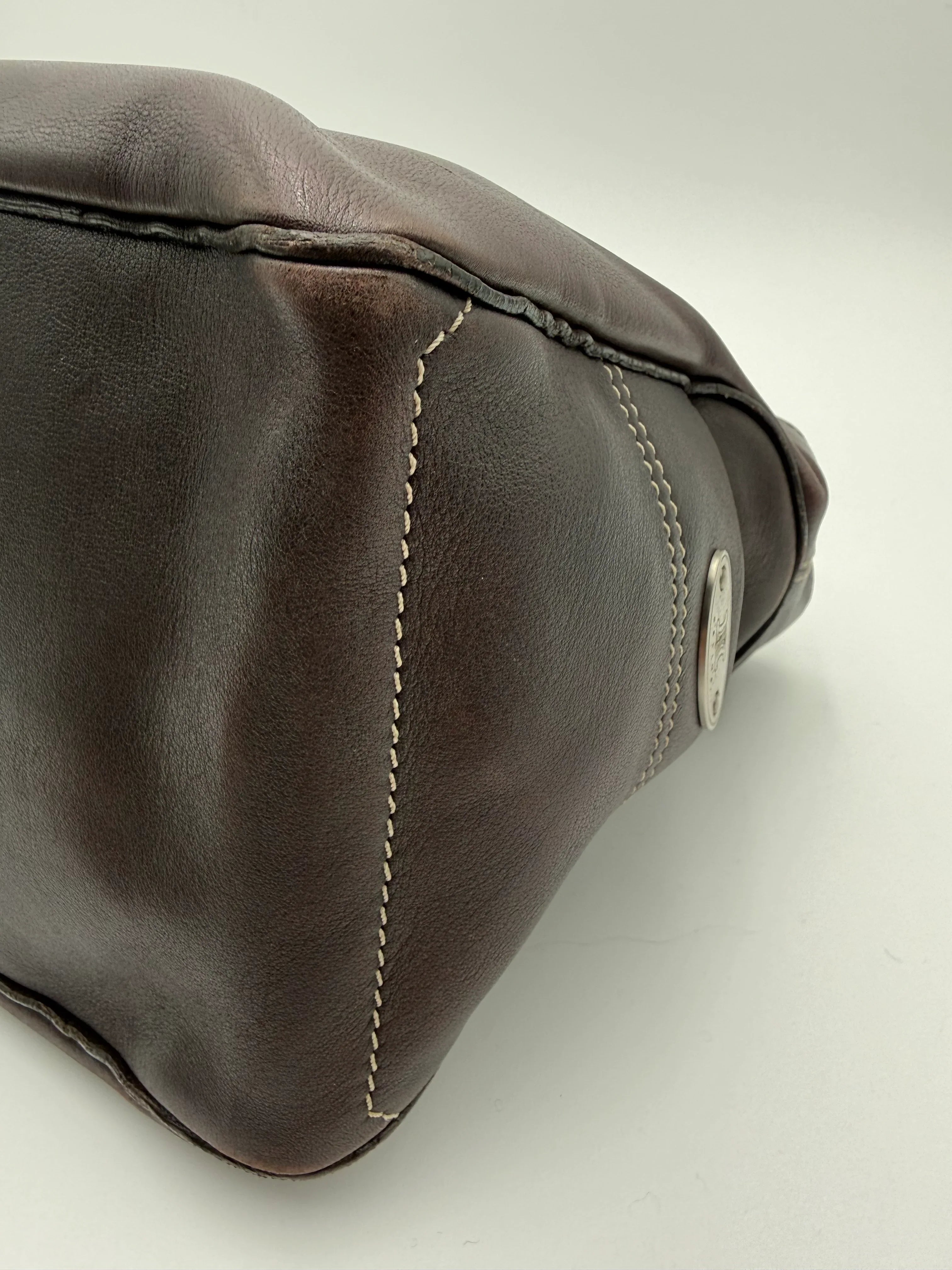 Celine Borsa a Mano Boogie in Pelle Marrone Scuro - Mercatino di Ninni