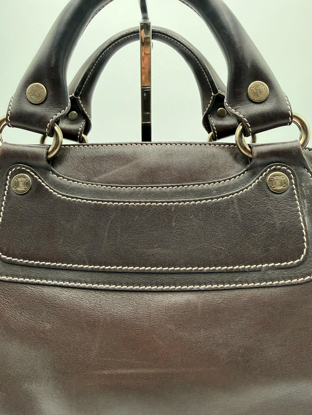 Celine Borsa a Mano Boogie in Pelle Marrone Scuro - Mercatino di Ninni