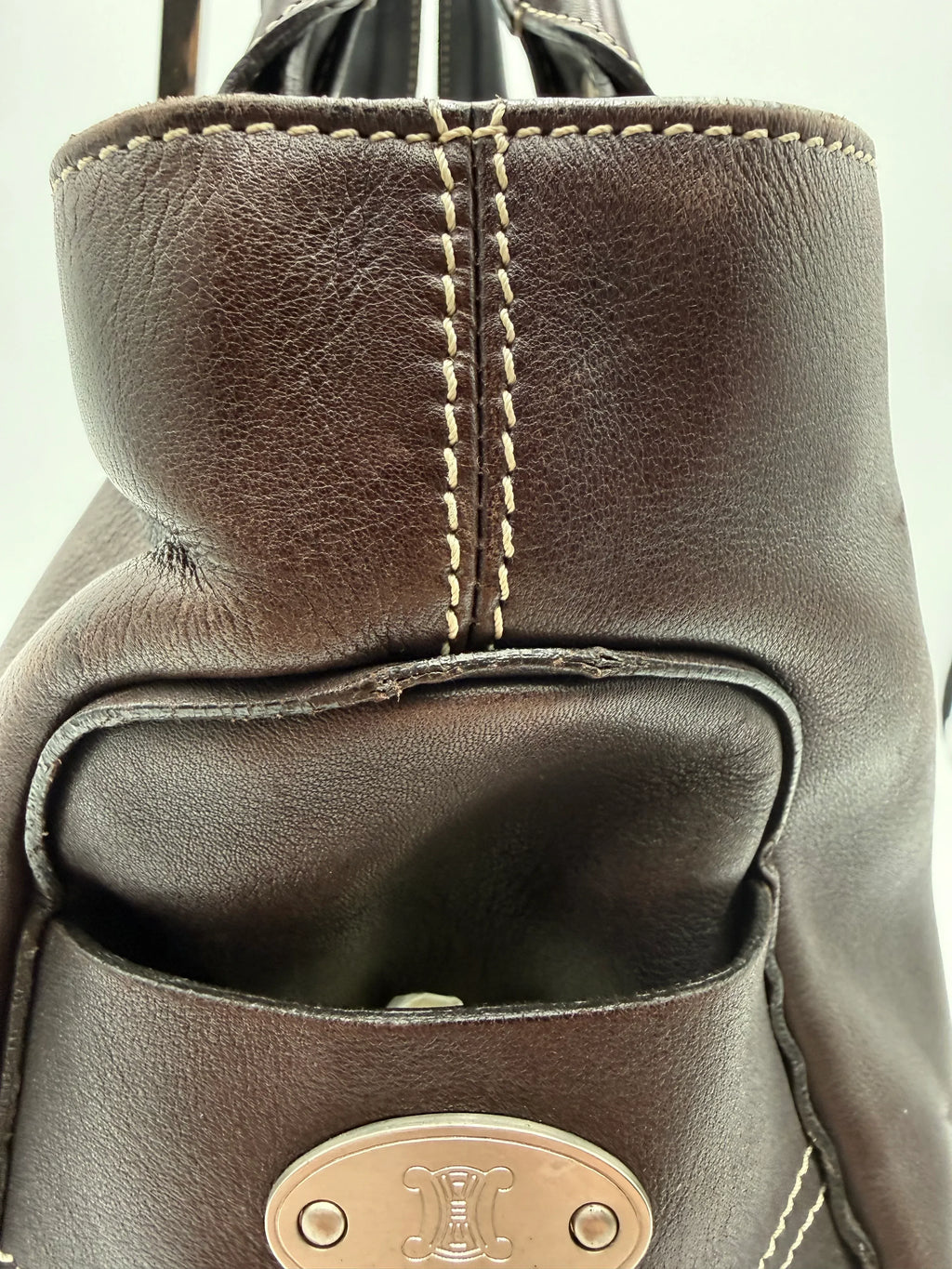 Celine Borsa a Mano Boogie in Pelle Marrone Scuro - Mercatino di Ninni