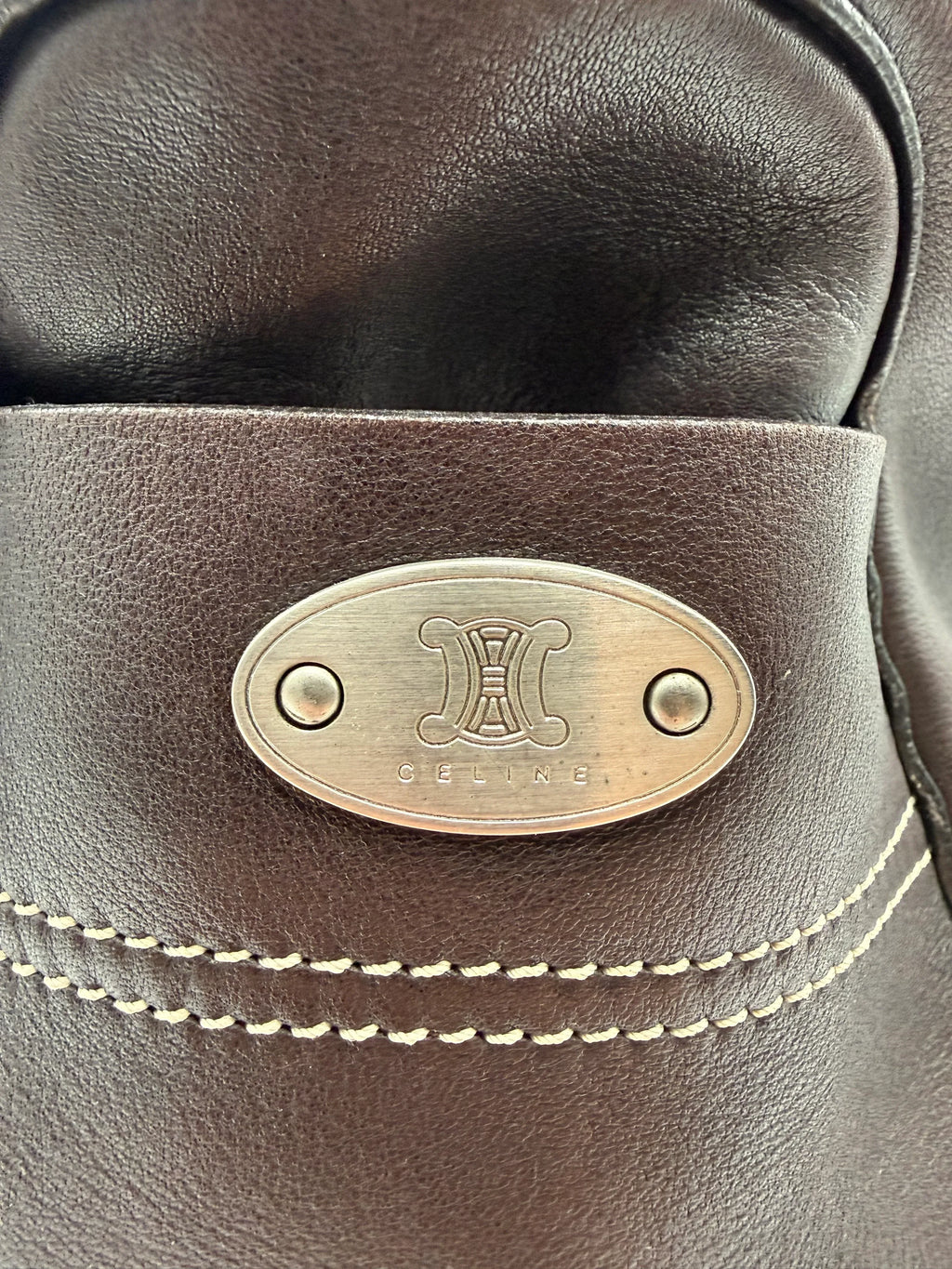 Celine Borsa a Mano Boogie in Pelle Marrone Scuro - Mercatino di Ninni