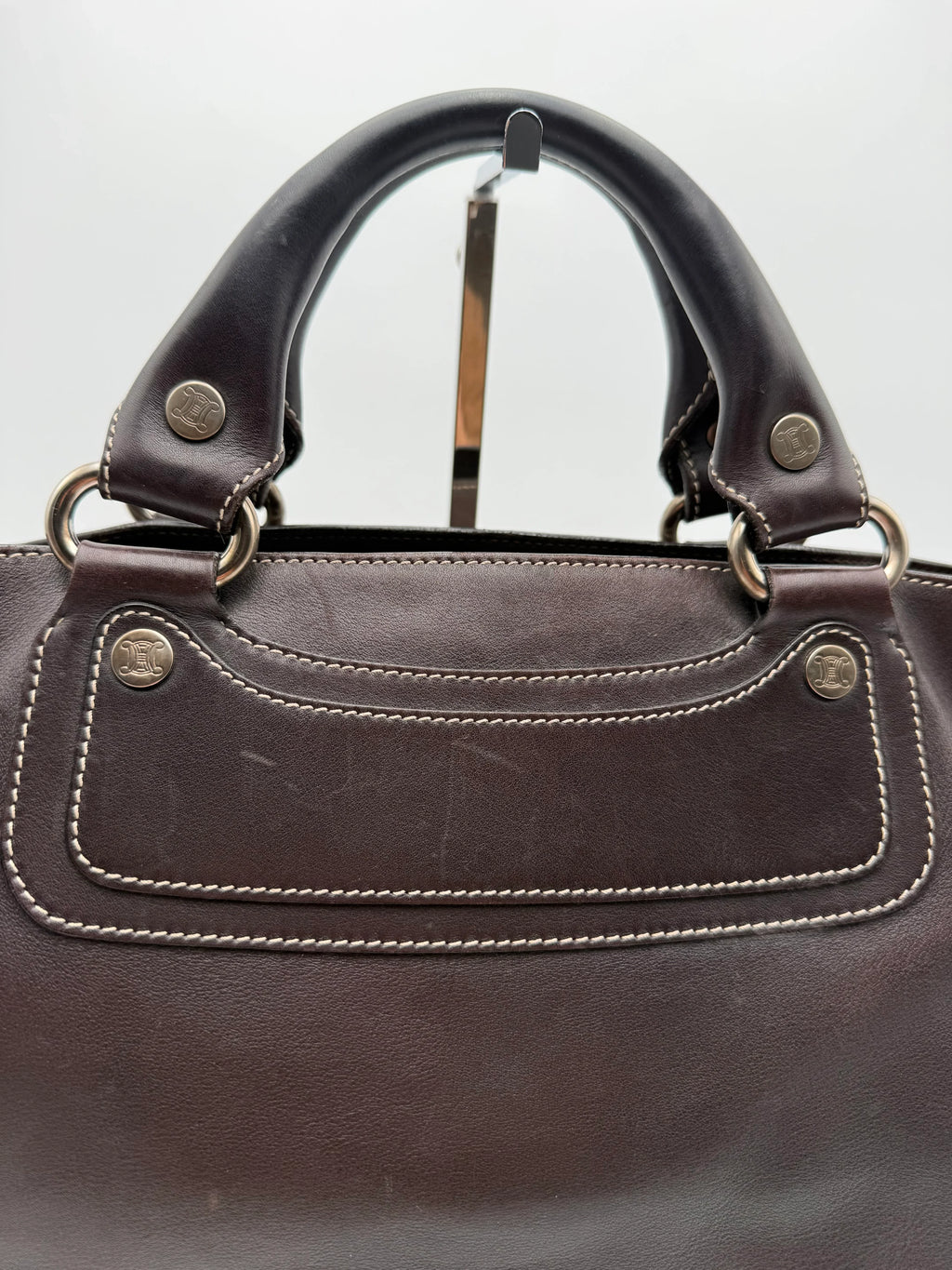 Celine Borsa a Mano Boogie in Pelle Marrone Scuro - Mercatino di Ninni