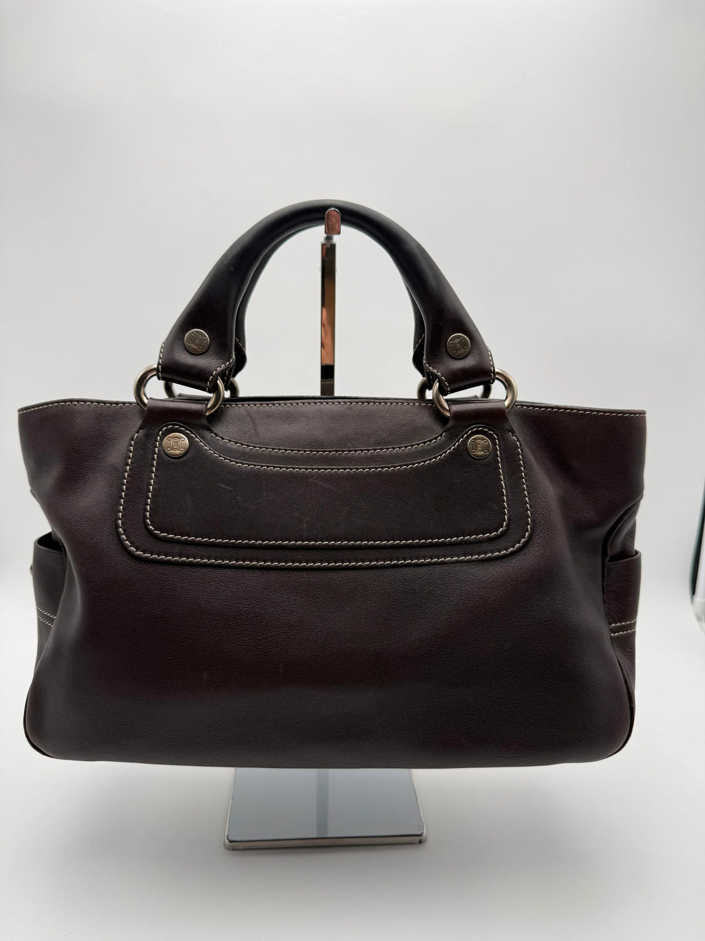 Celine Borsa a Mano Boogie in Pelle Marrone Scuro - Mercatino di Ninni