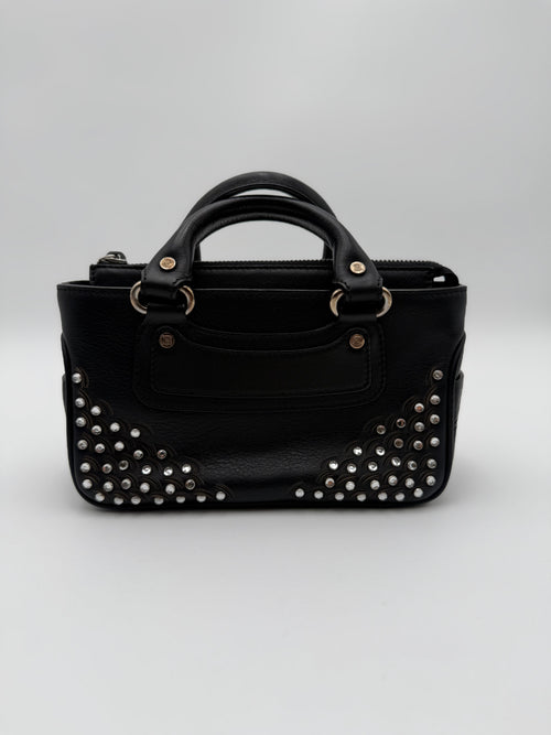 Celine Mini Boogie Edizione Limitata con Cristalli e Borchie Nera - Mercatino di Ninni