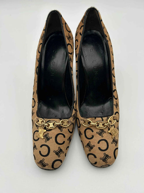 Celine Scarpe Vintage Decollètè in Cavallino Beige