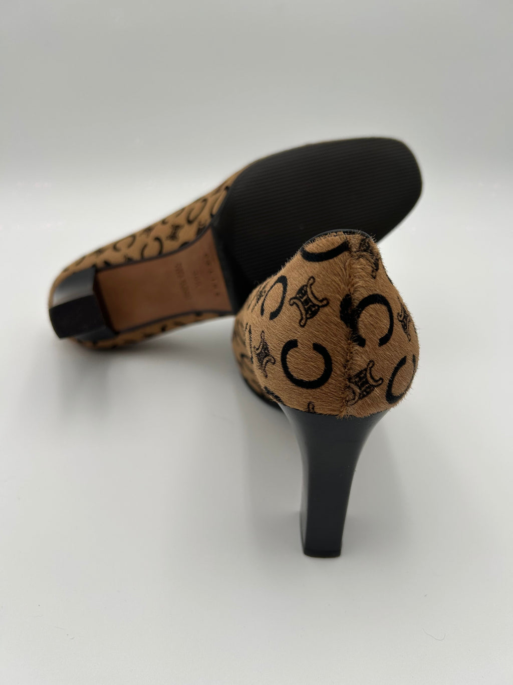 Celine Scarpe Vintage Decollètè in Cavallino Beige Celine