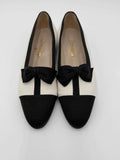 Chanel Ballerine Vintage in tessuto Bicolore Bianco e Nero