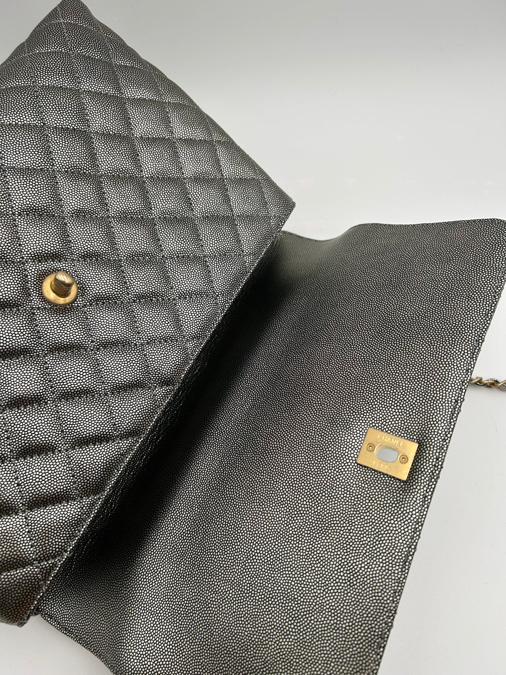 Chanel Borsa Coco Handle in Pelle Argento Chanel