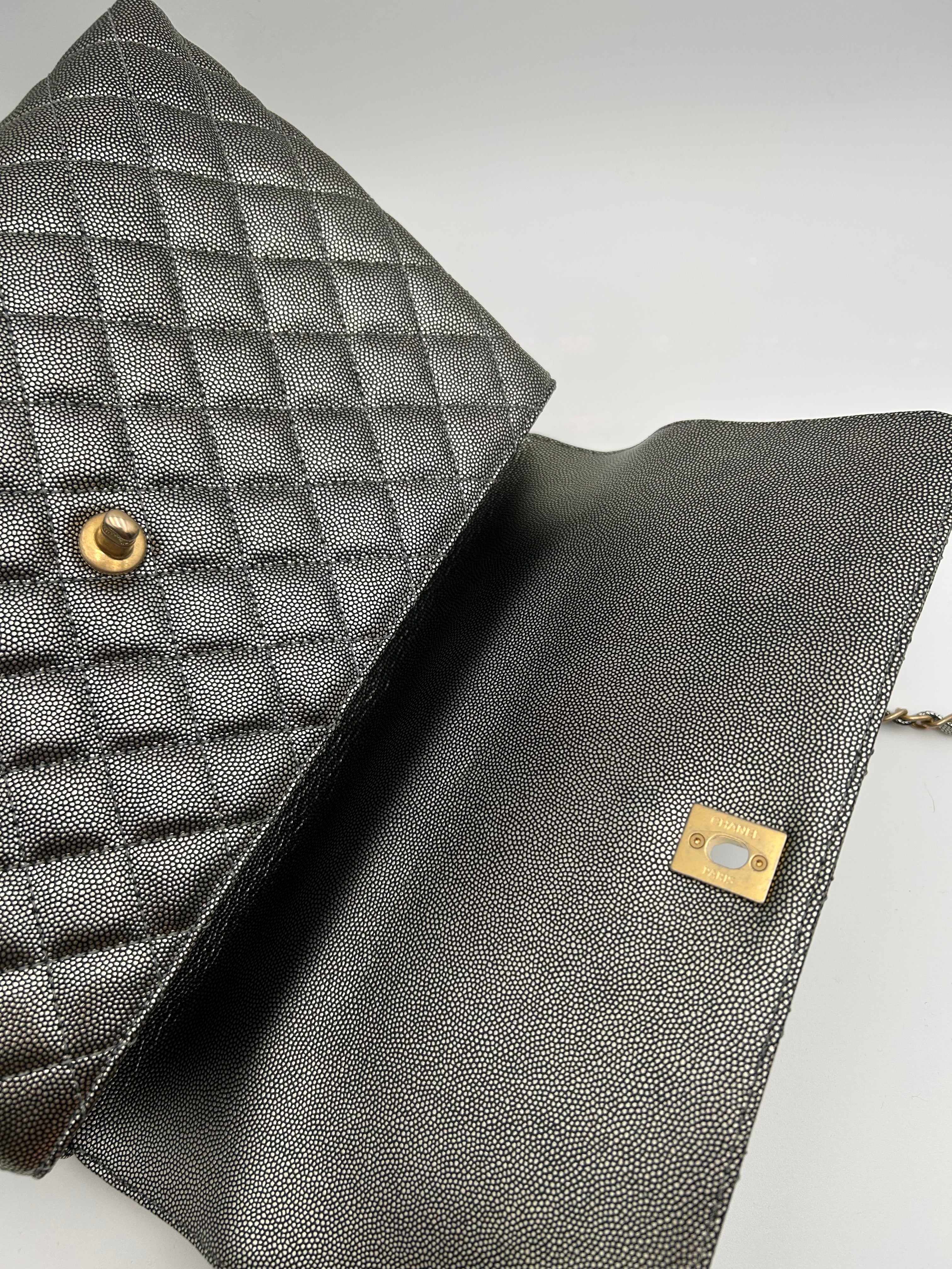 Chanel Borsa Coco Handle in Pelle Argento Chanel