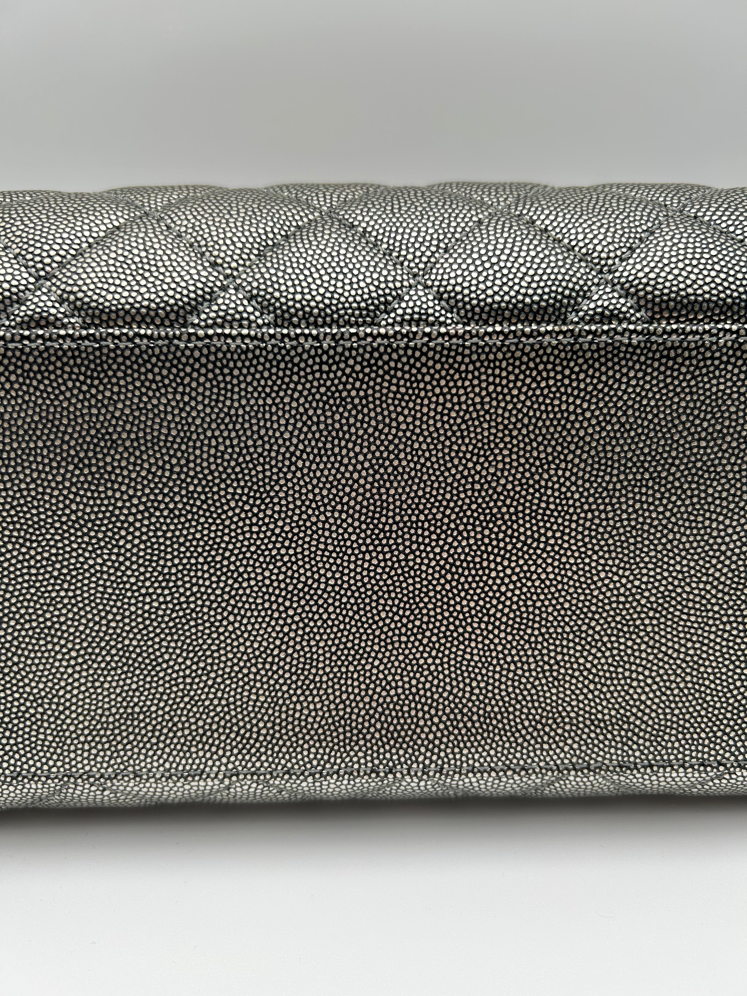 Chanel Borsa Coco Handle in Pelle Argento Chanel