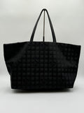Chanel Borsa Tote Vintage in Tela e Pelle Nera - Mercatino di Ninni