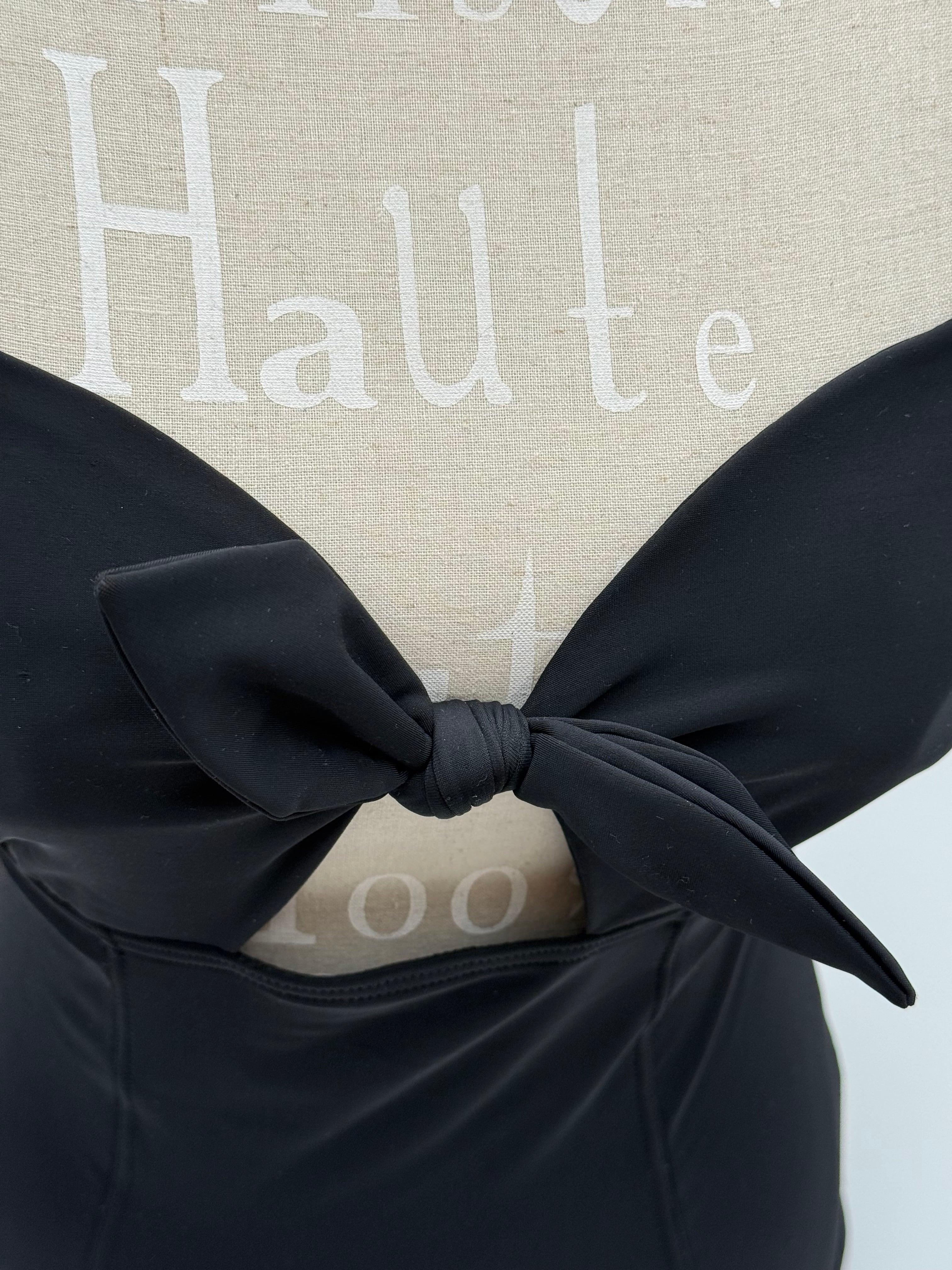 Chanel Costume Intero 1996 Karl Lagerfeld in Lycra Nero - Mercatino di Ninni