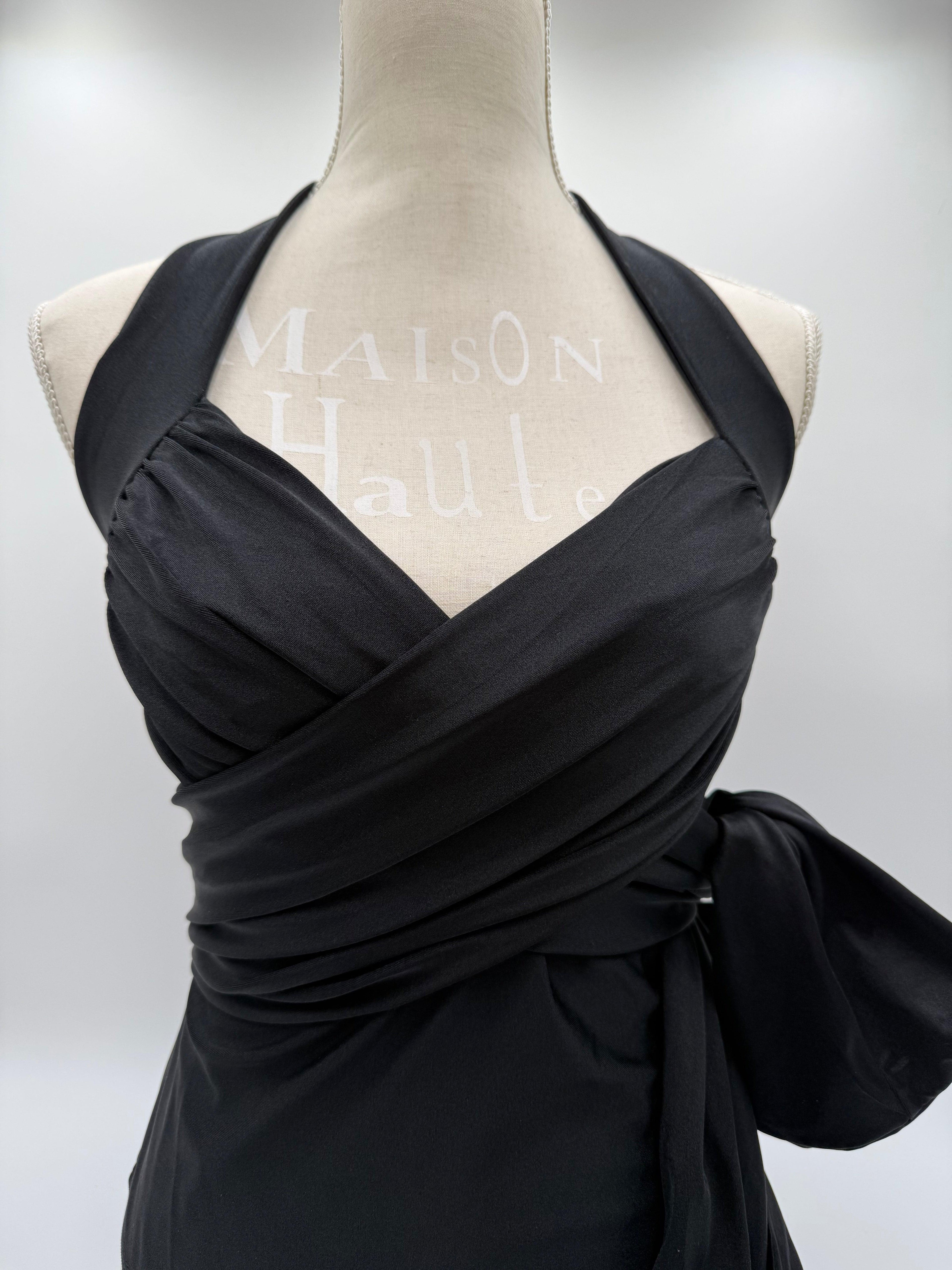 Chanel Costume Intero Vintage by Karl Lagerfeld con Camelia Nero - Mercatino di Ninni
