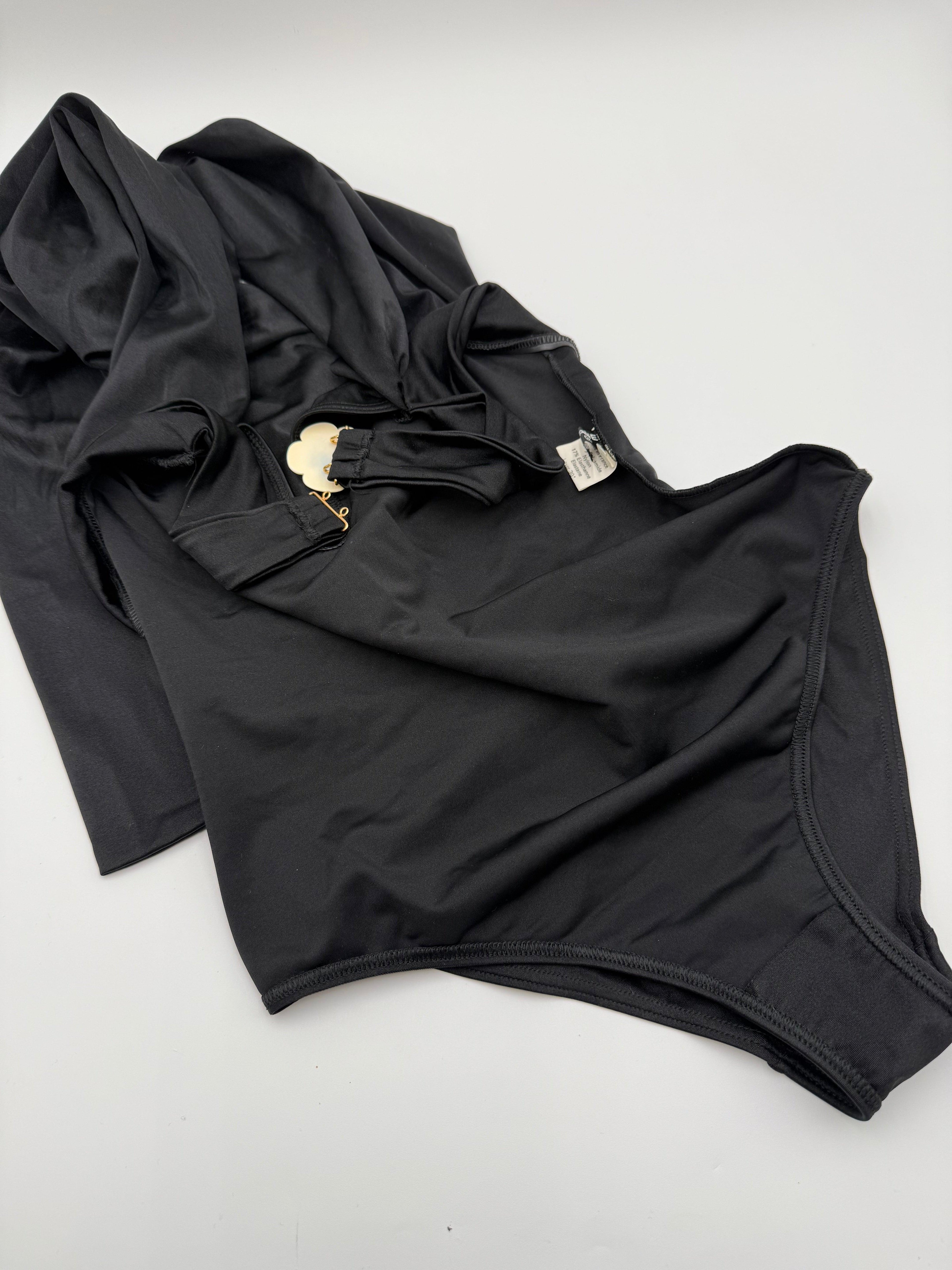 Chanel Costume Intero Vintage by Karl Lagerfeld con Camelia Nero - Mercatino di Ninni