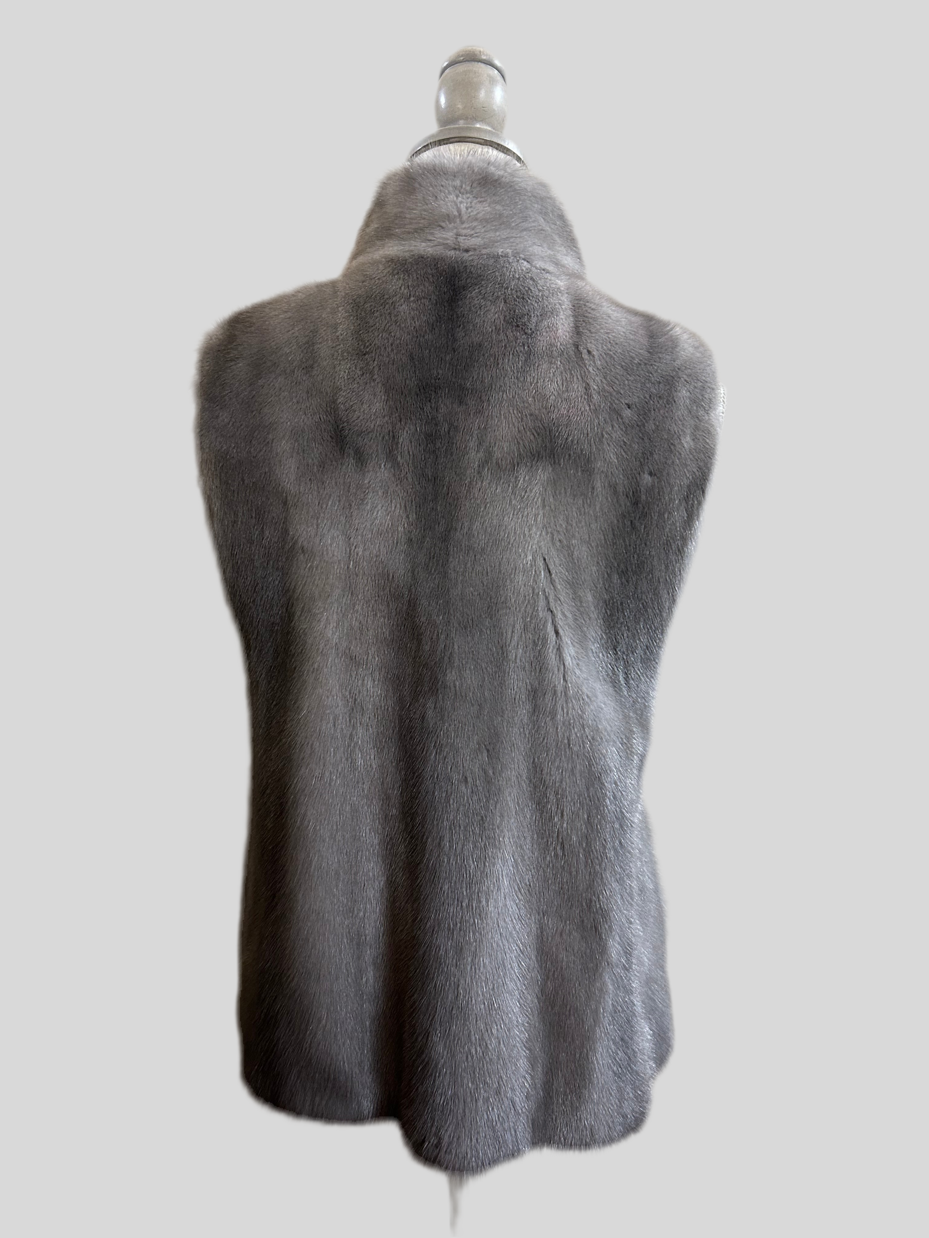 Christian Dior Gilet in Pelliccia di Visone Grigio Christian Dior