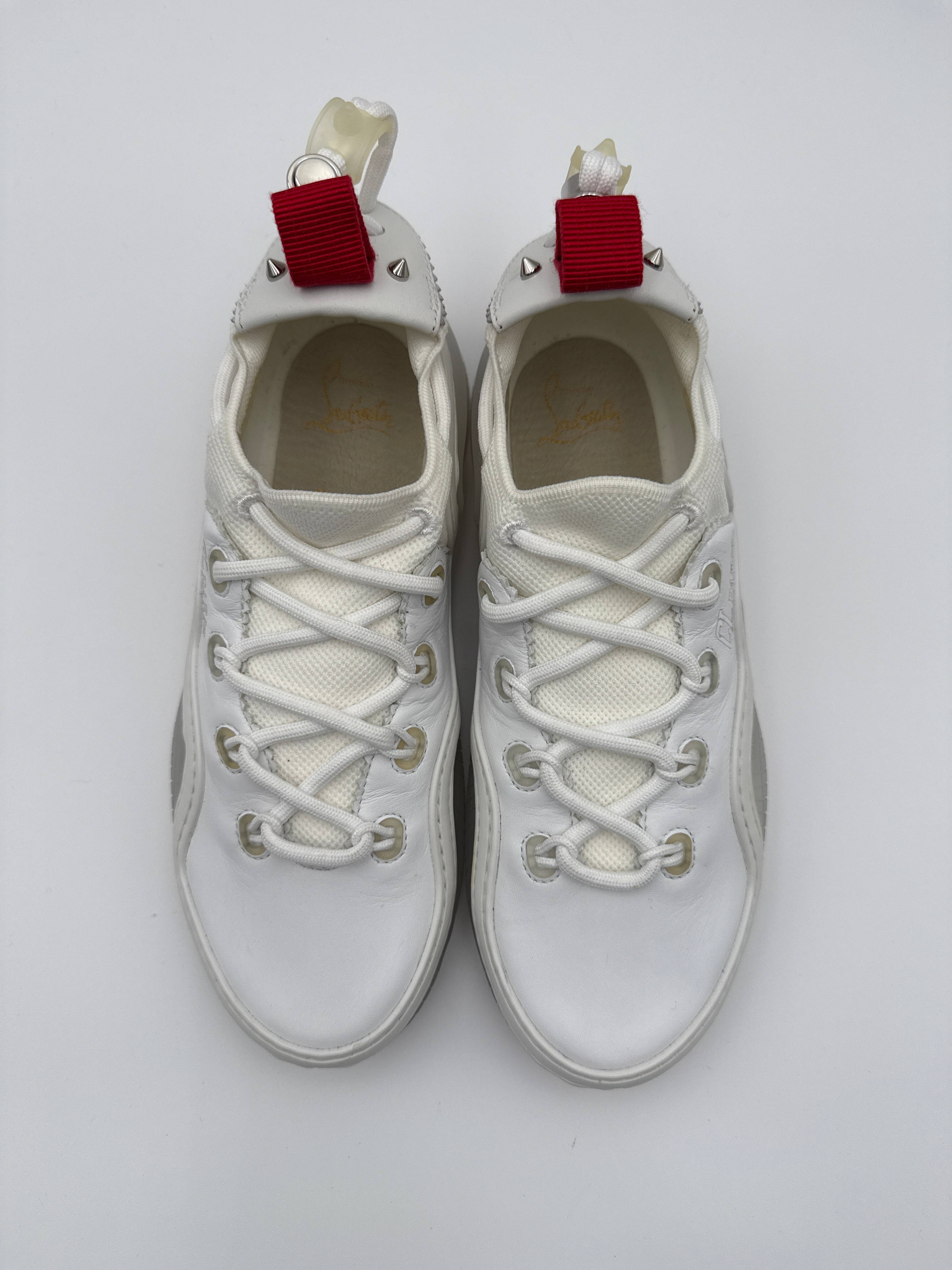 Christian Louboutin Scarpe Sneakers Pelle Bianche Christian louboutin