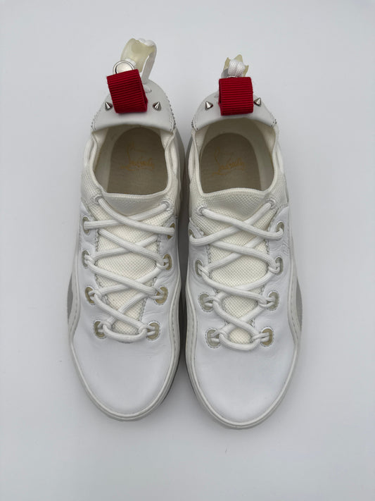 Christian Louboutin Scarpe Sneakers Pelle Bianche Christian louboutin
