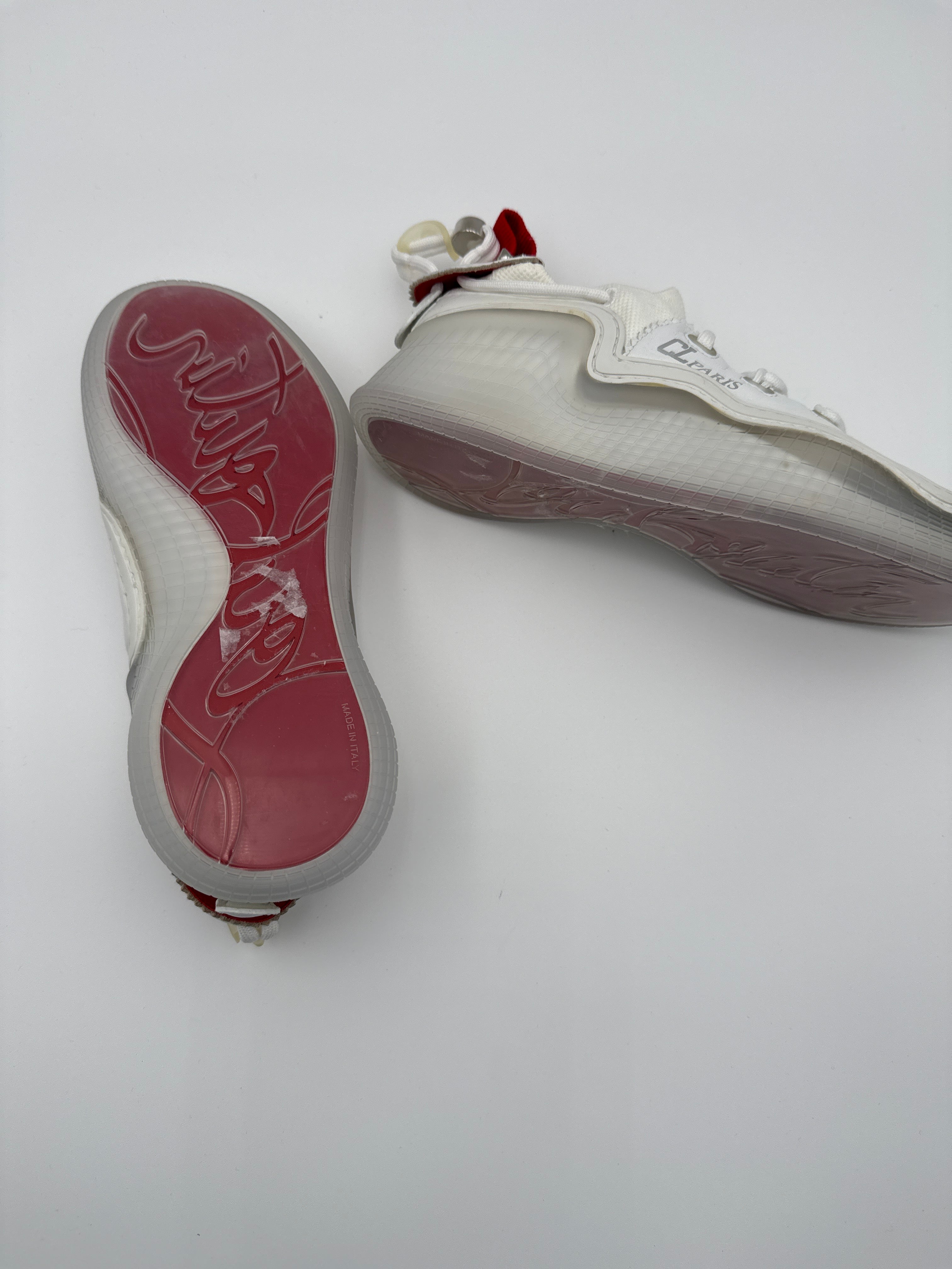 Christian Louboutin Scarpe Sneakers Pelle Bianche Christian louboutin