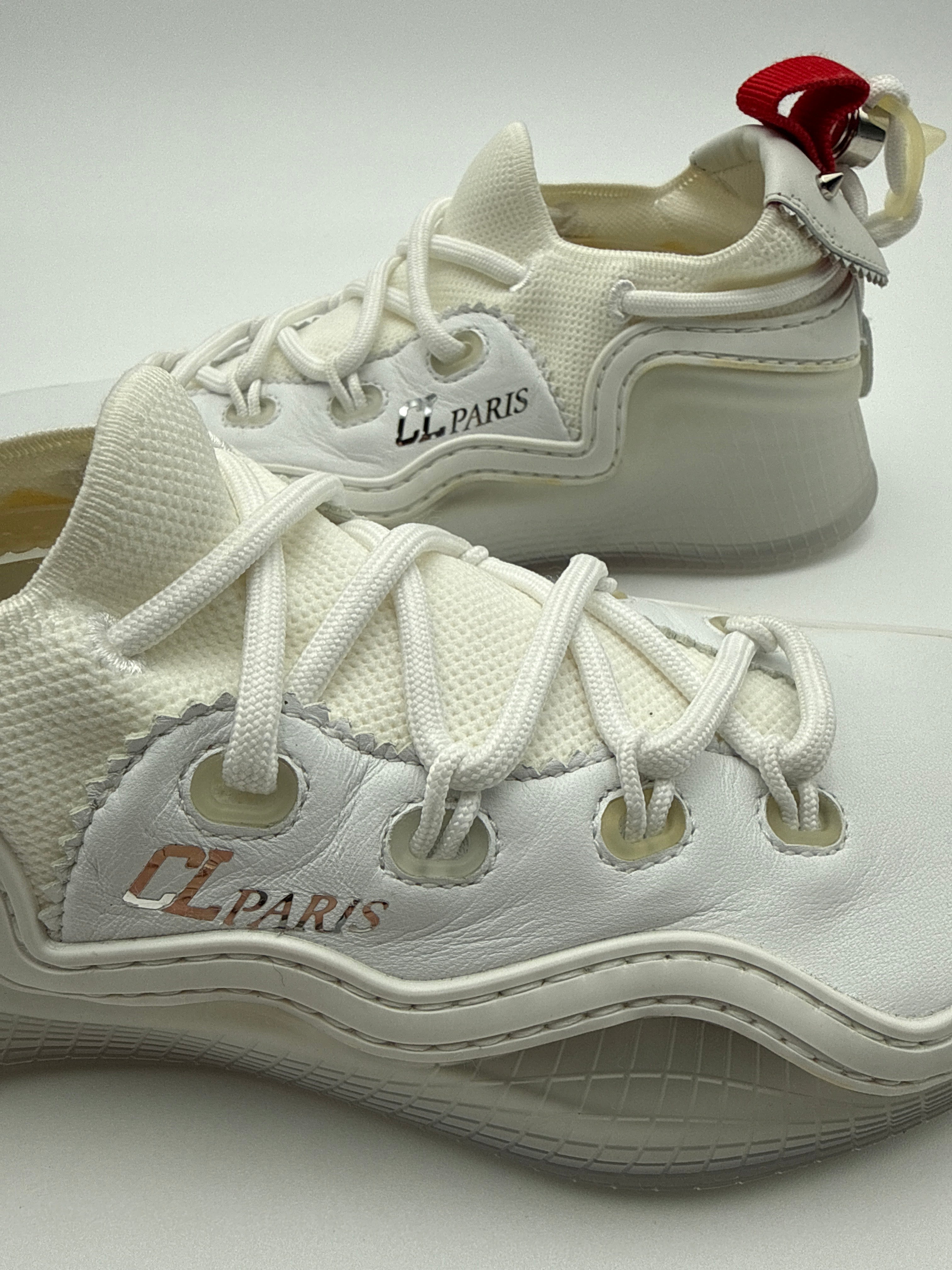 Christian Louboutin Scarpe Sneakers Pelle Bianche Christian louboutin