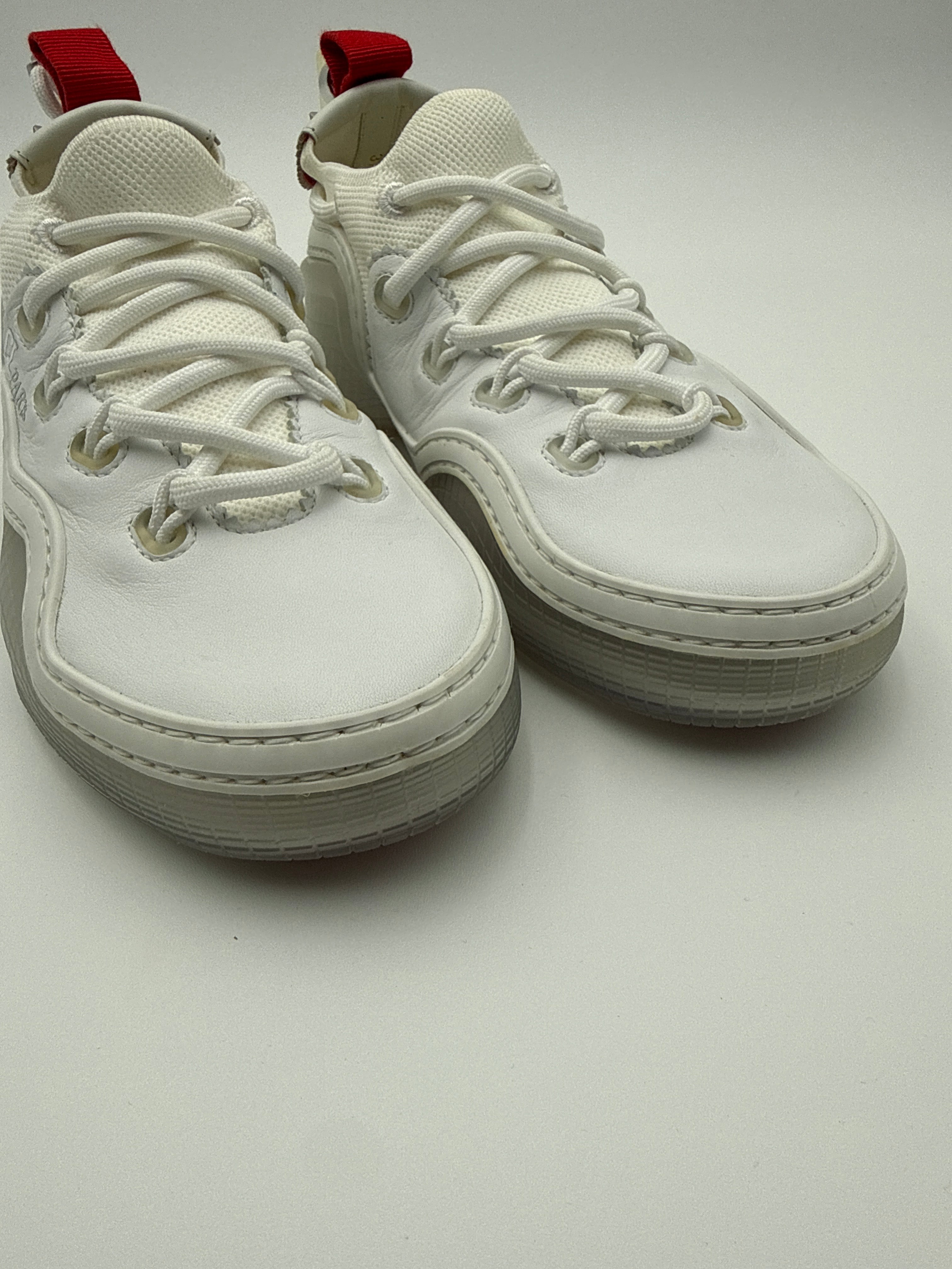 Christian Louboutin Scarpe Sneakers Pelle Bianche Christian louboutin