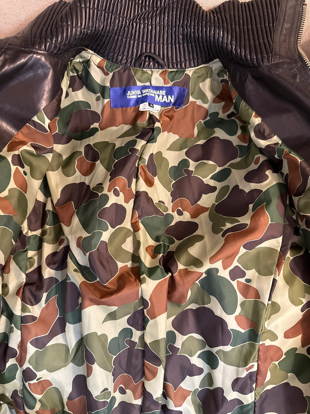 Commes De Garçon Giacca Yuma Watanabe in Pelle Nero - Mercatino di Ninni