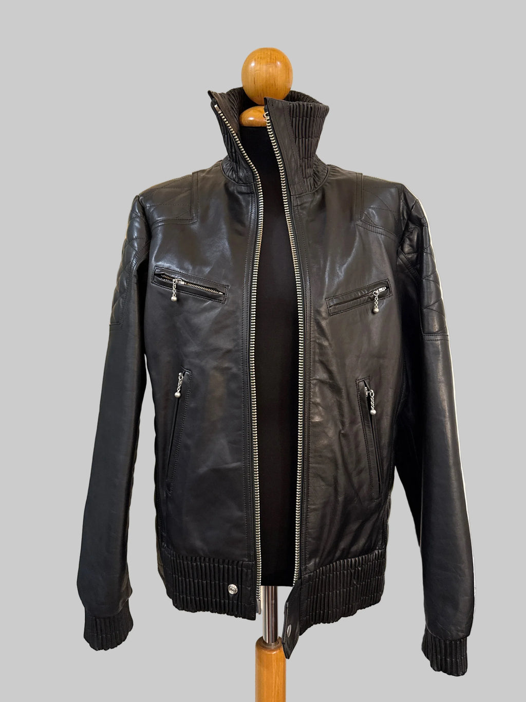 Commes De Garçon Giacca Yuma Watanabe in Pelle Nero - Mercatino di Ninni