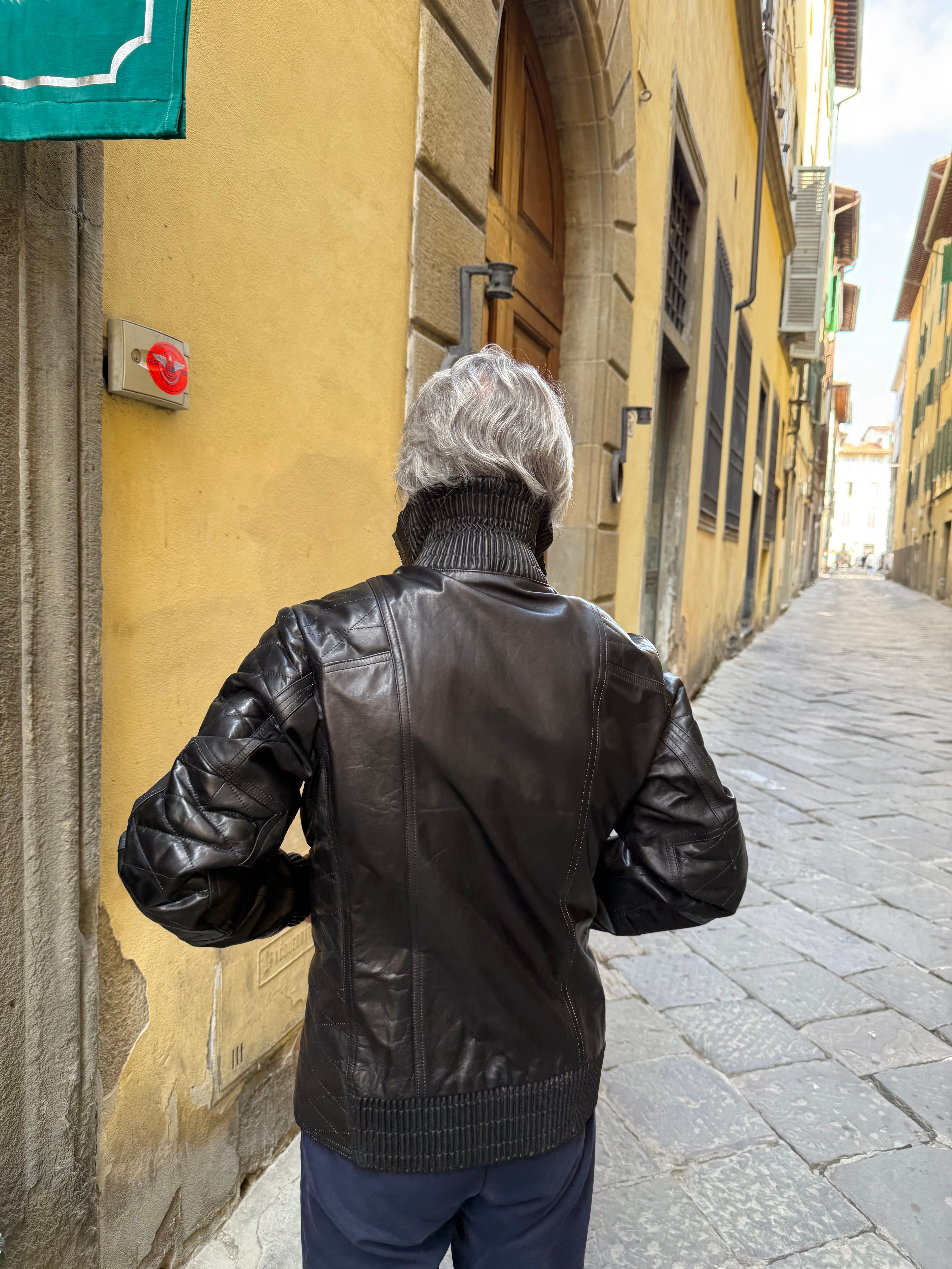 Commes De Garçon Giacca Yuma Watanabe in Pelle Nero - Mercatino di Ninni