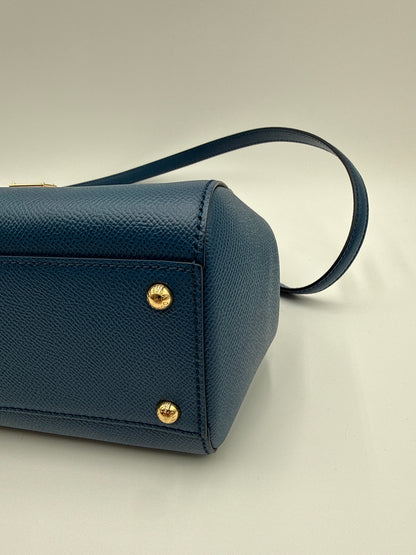Borsa Sicily Dolce e Gabbana in pelle di vitello Bluette