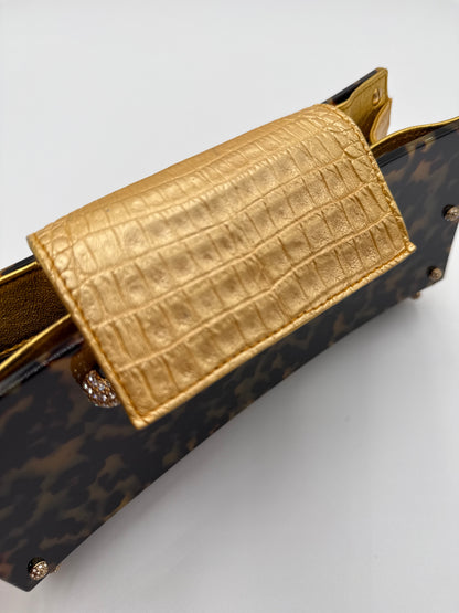 Valentino Garavani Pochette  in finitura a Guscio di "Tartaruga"