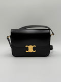 Celine Triompe Borsa Tracolla Medium  in pelle Nera