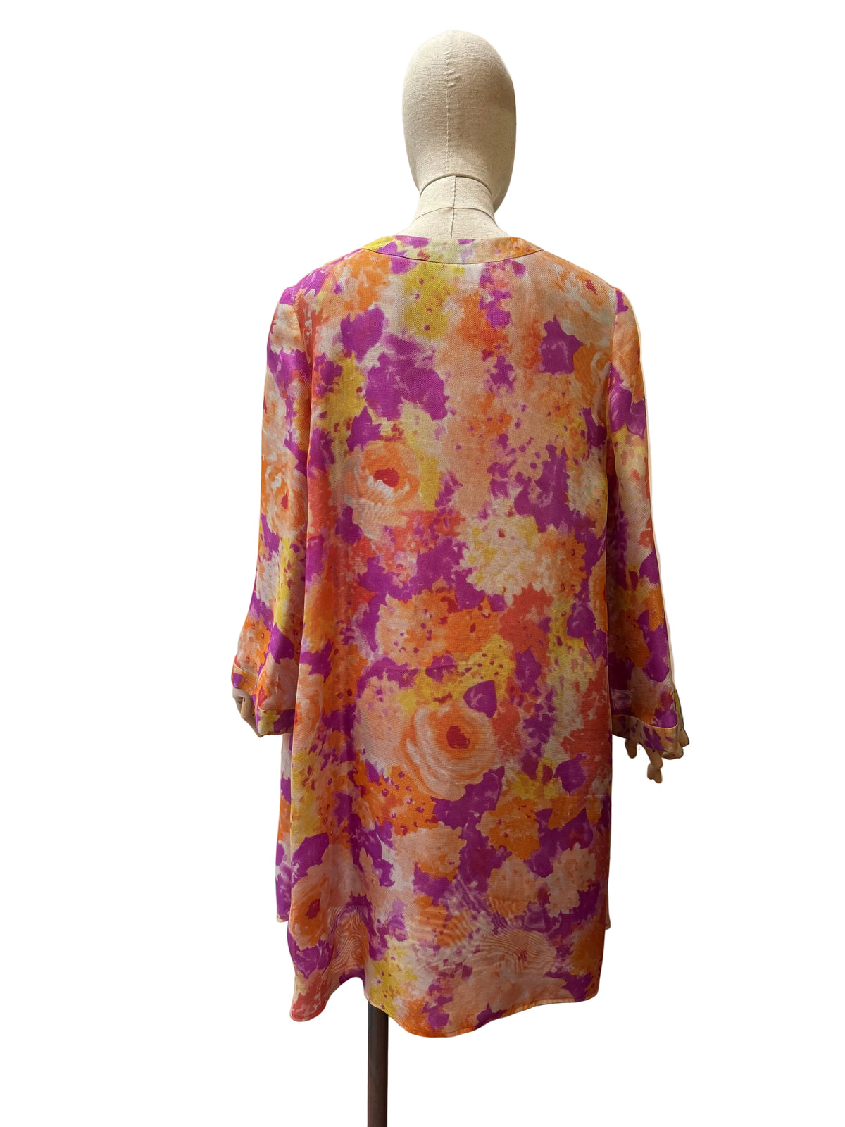 Valentino Boutique Cappotto Vintage Lino e Seta Floreale