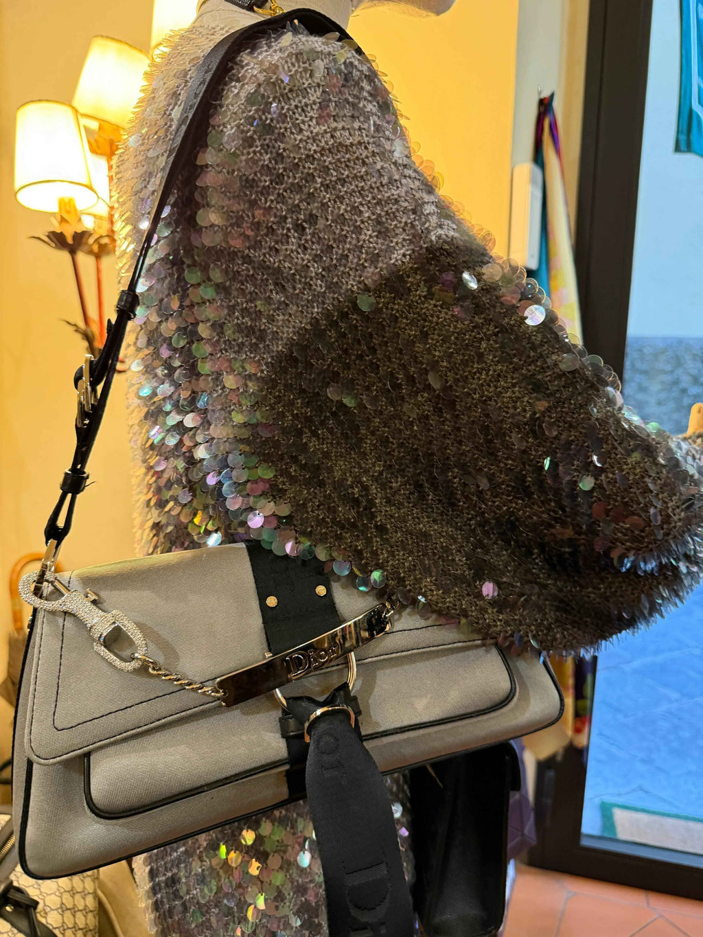 Dior Borsa Collezione "Hardcore" by John Galliano in Tela Grigia