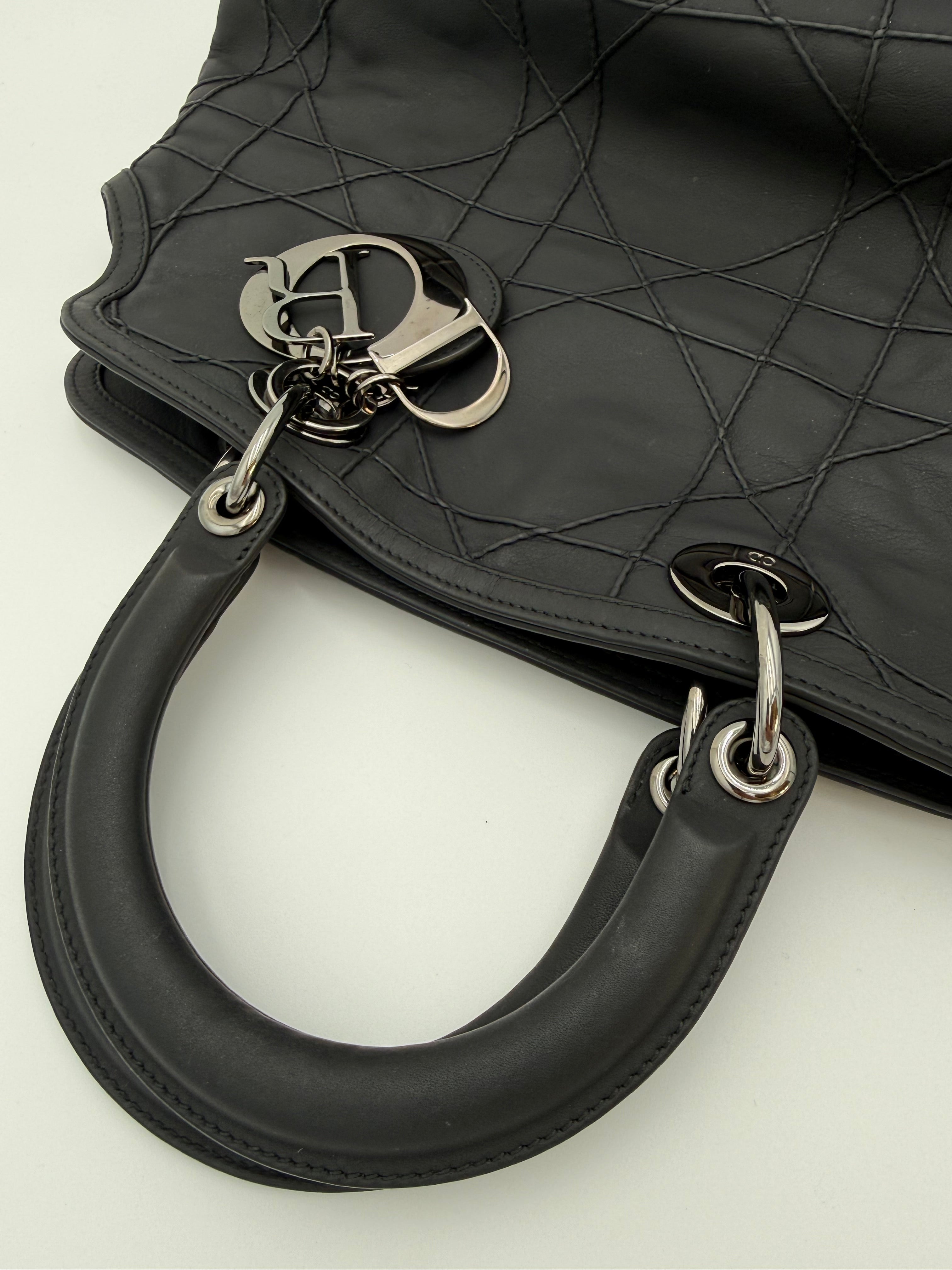 Dior Borsa Granville in Pelle di Agnello Nera - Mercatino di Ninni