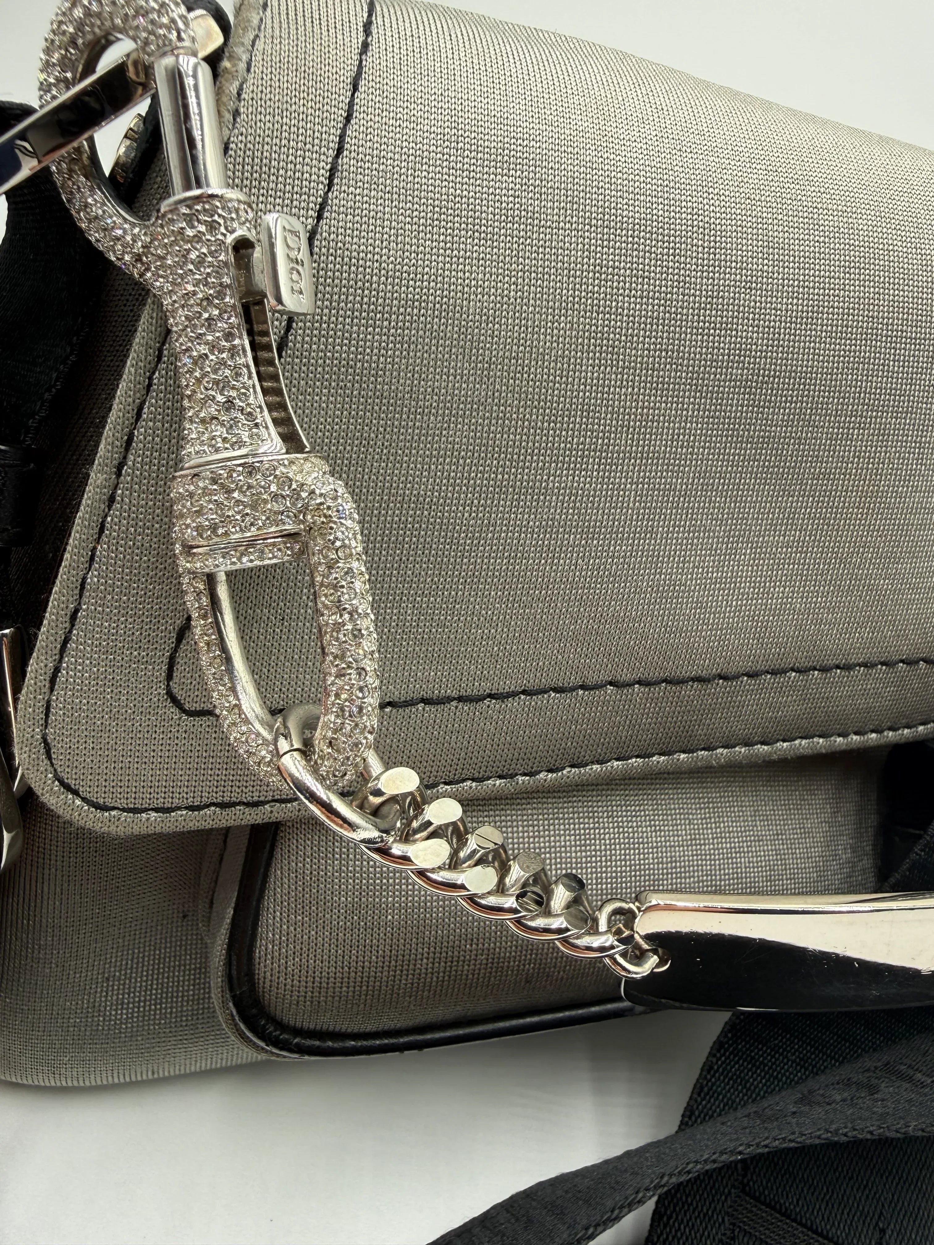 Dior Borsa Hardcore by John Galliano in Tela Grigia - Mercatino di Ninni