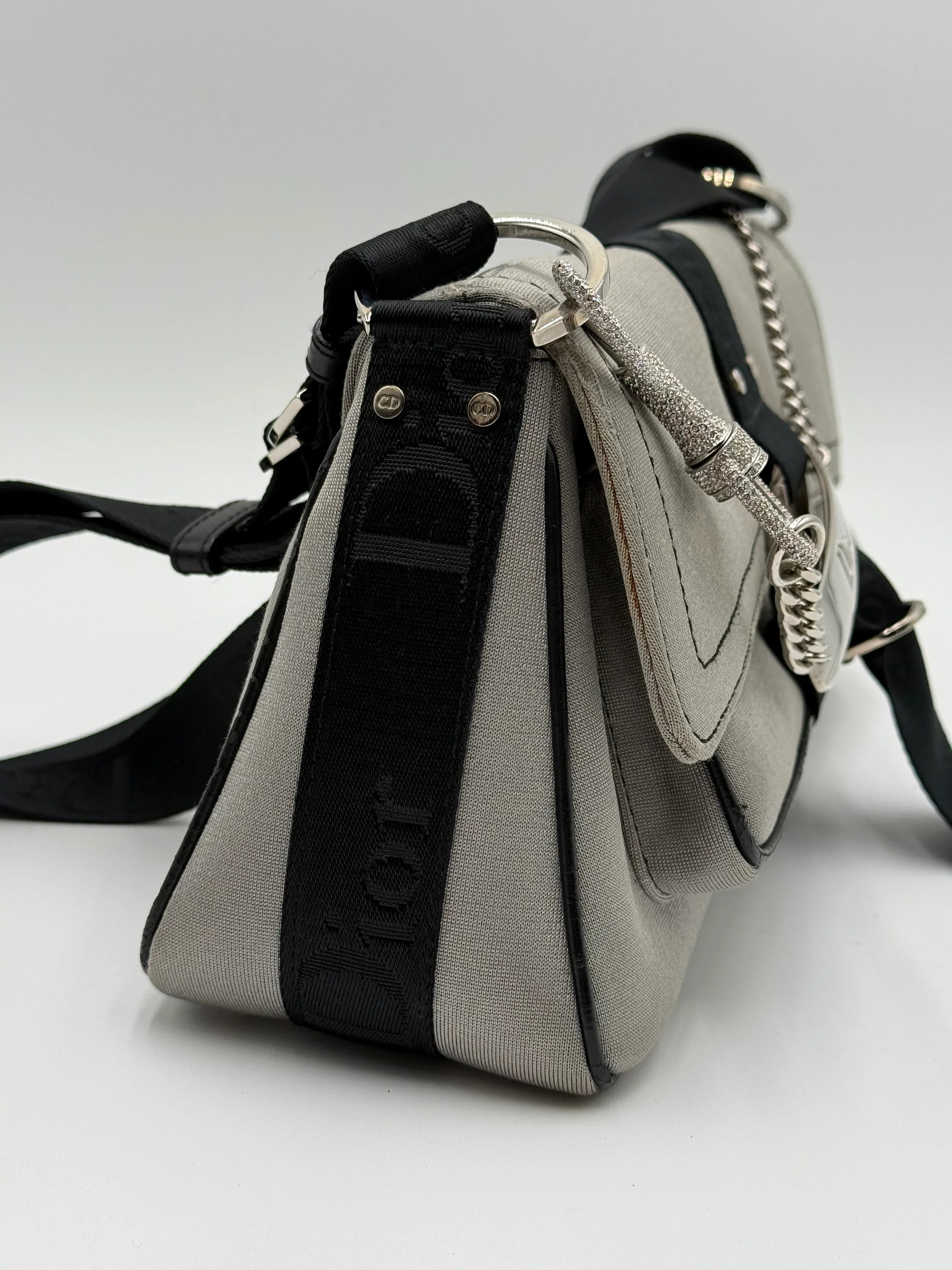 Dior Borsa Hardcore by John Galliano in Tela Grigia - Mercatino di Ninni