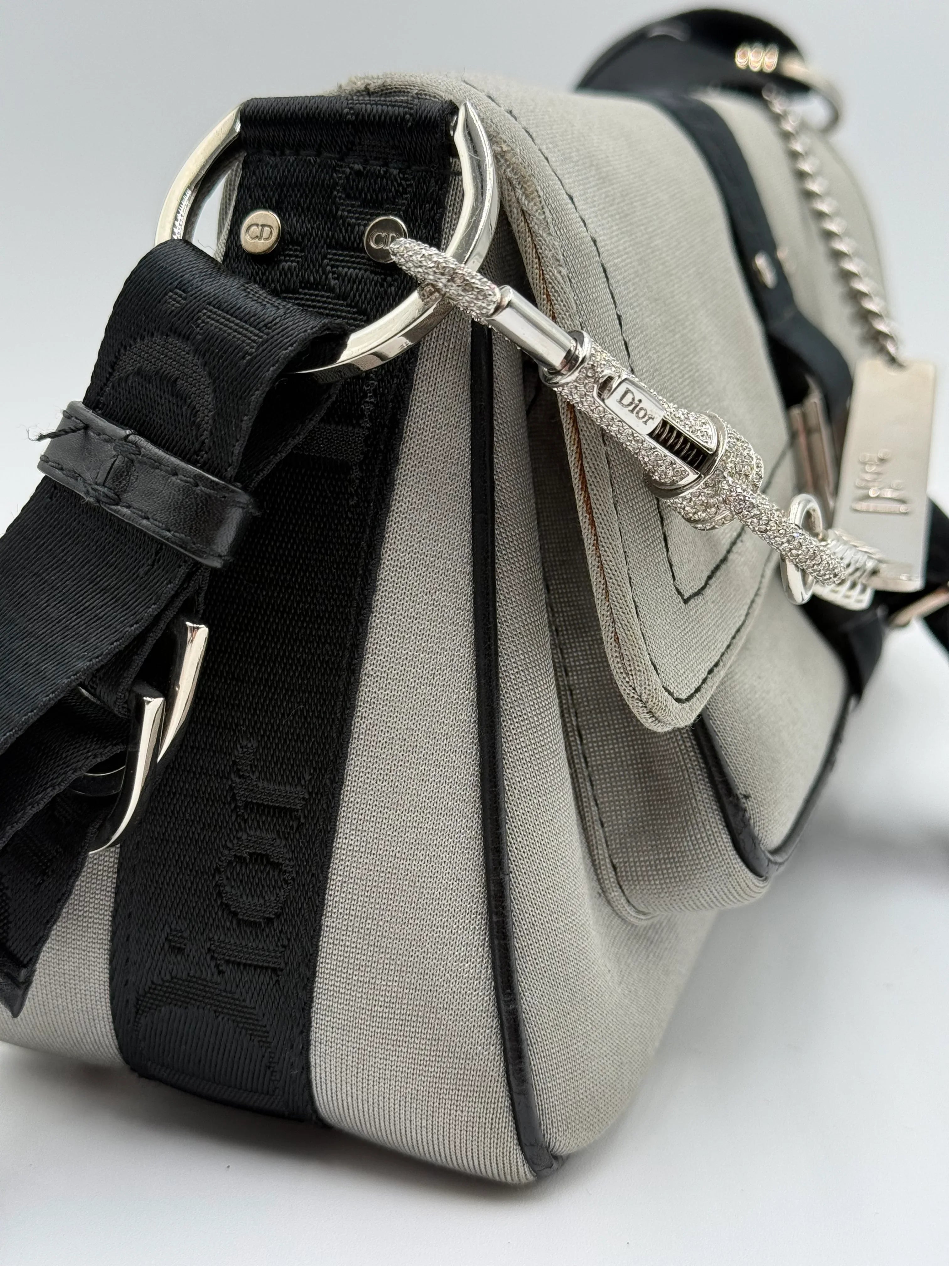 Dior Borsa Hardcore by John Galliano in Tela Grigia - Mercatino di Ninni